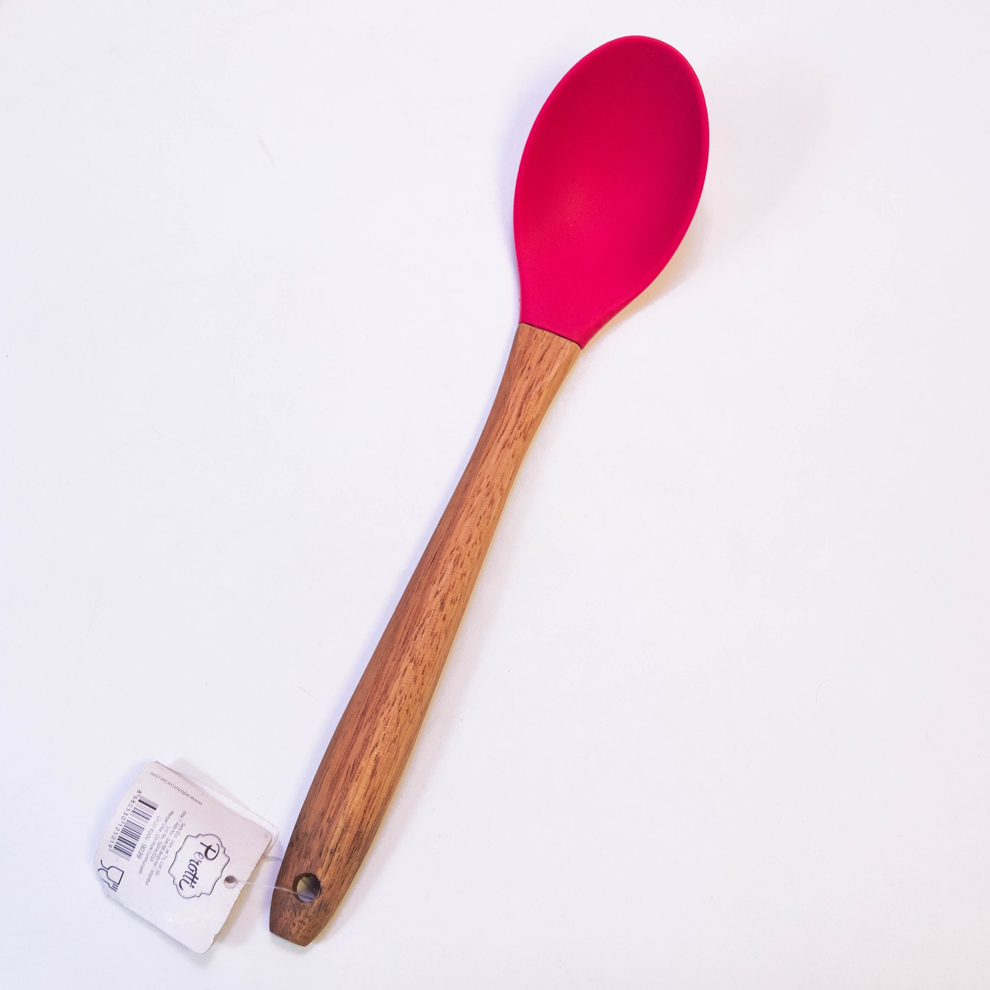 Silicone Wooden Long Handle Nonstick Silicone Cooking Spoon