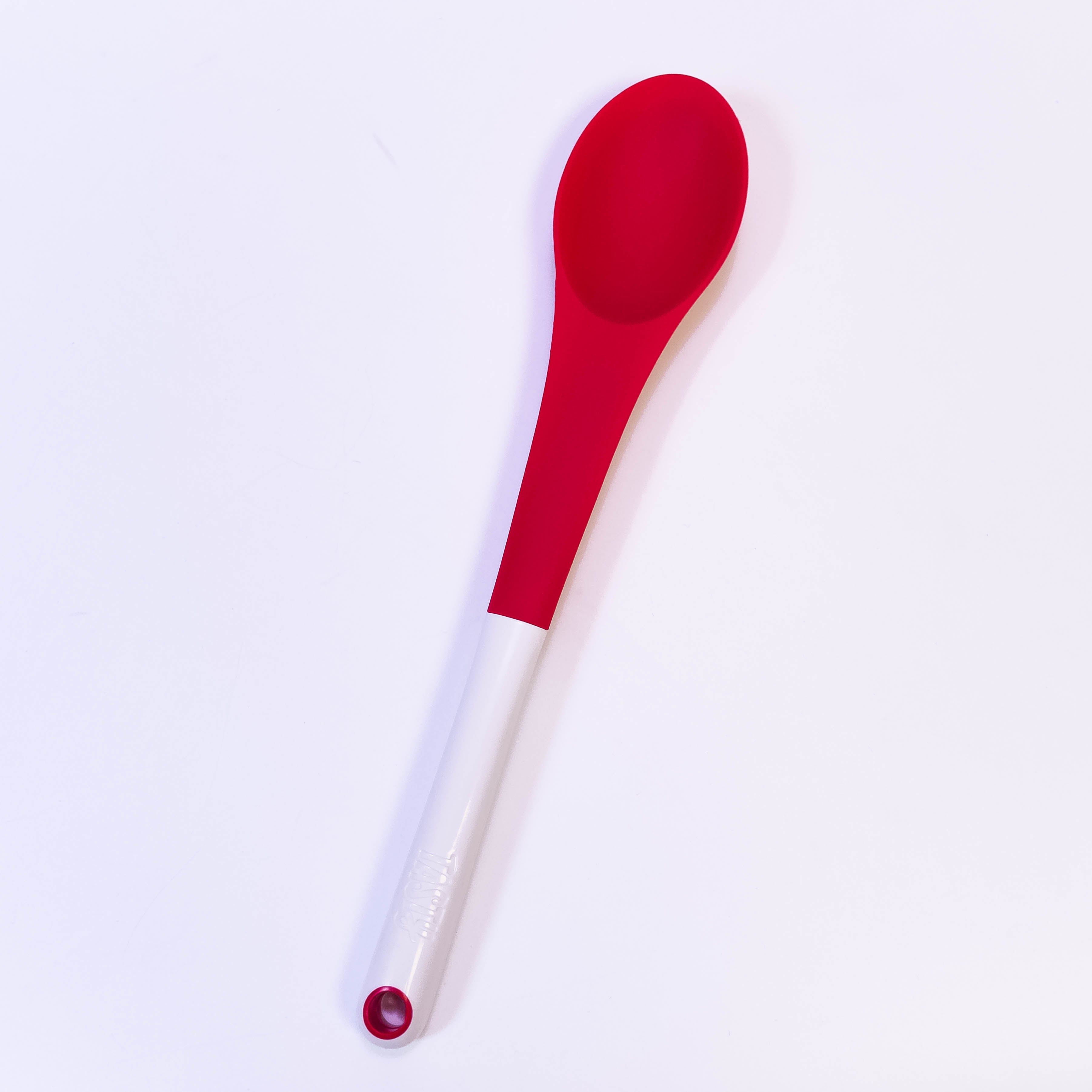 Silicone Spoon with Strong Handle - Heat Resistant and Dishwasher Safe