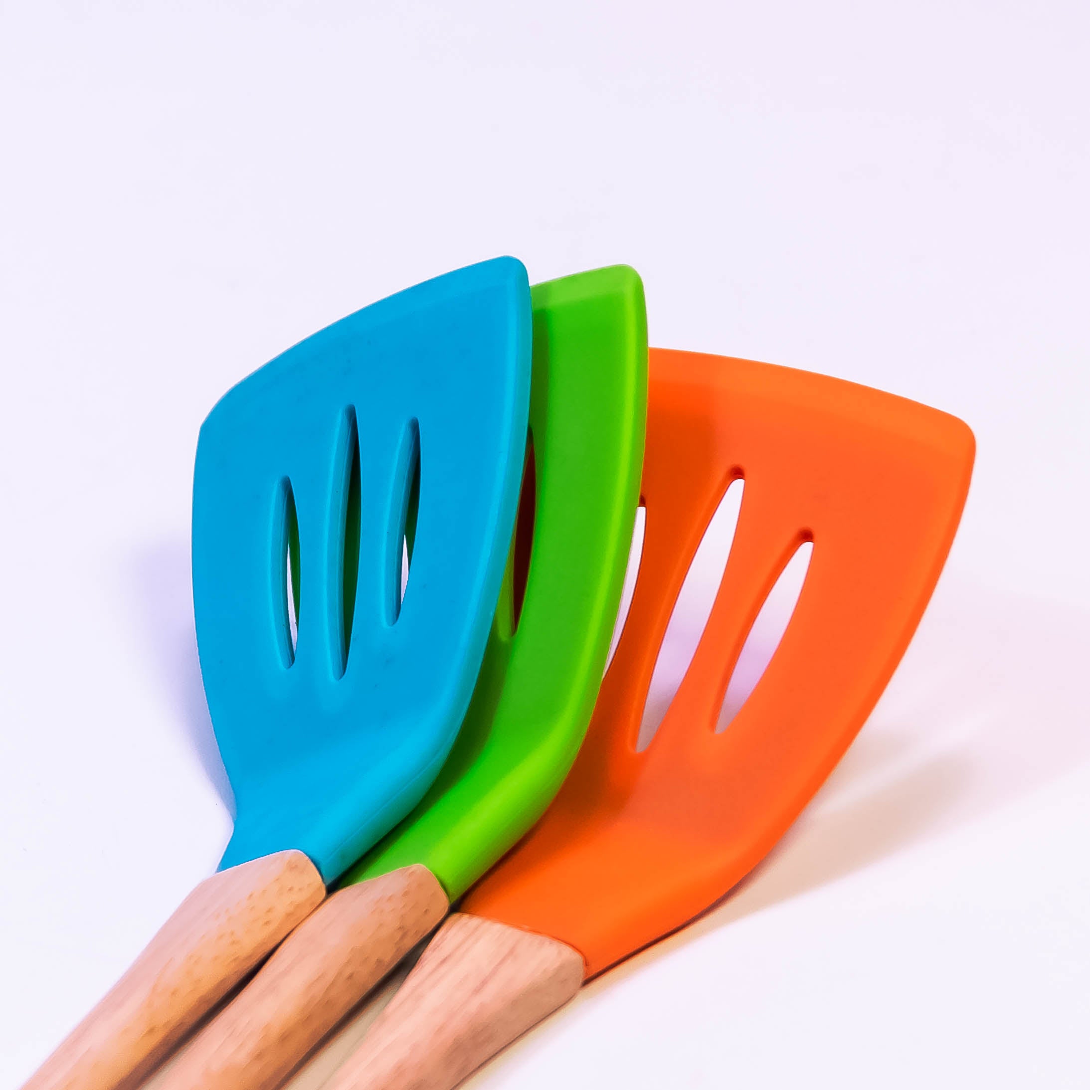 Wooden Handle Nonstick Silicone Frying Master Stir Fry Spatula