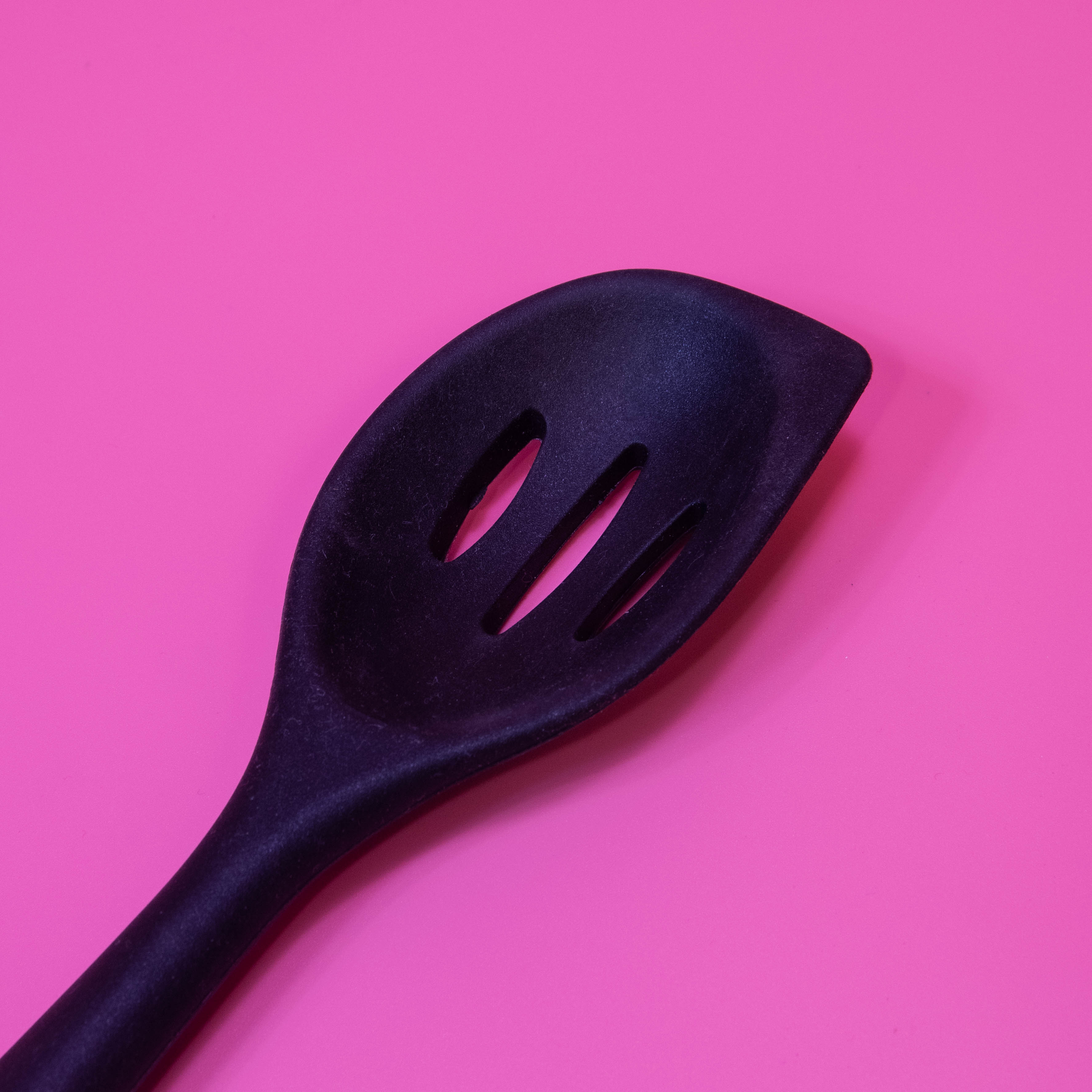 Elegant Culinary Tool: Hollow Carved Design Silicone Slotted Spoon