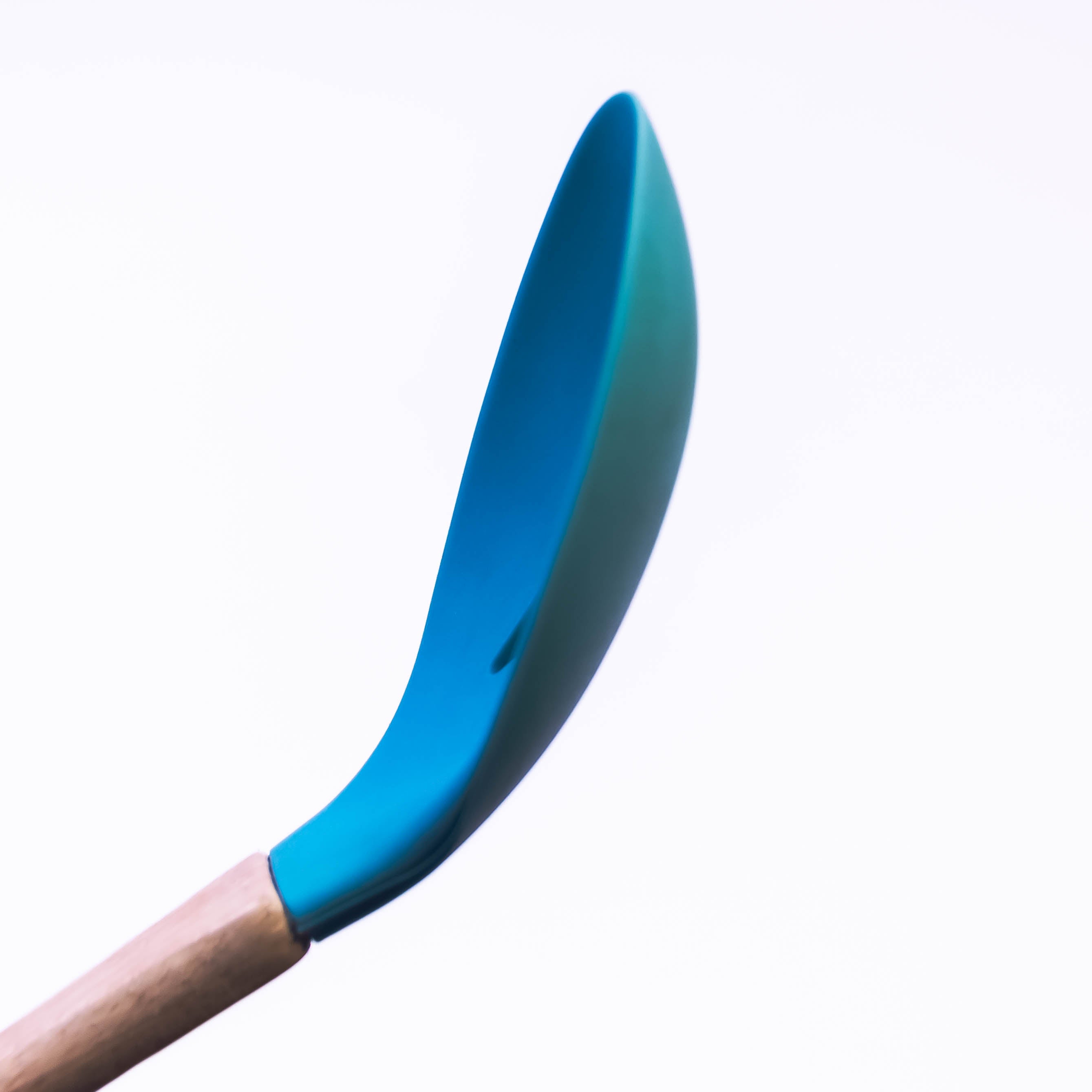 Multi-Color Silicone Slotted Spoon with Wooden Handle