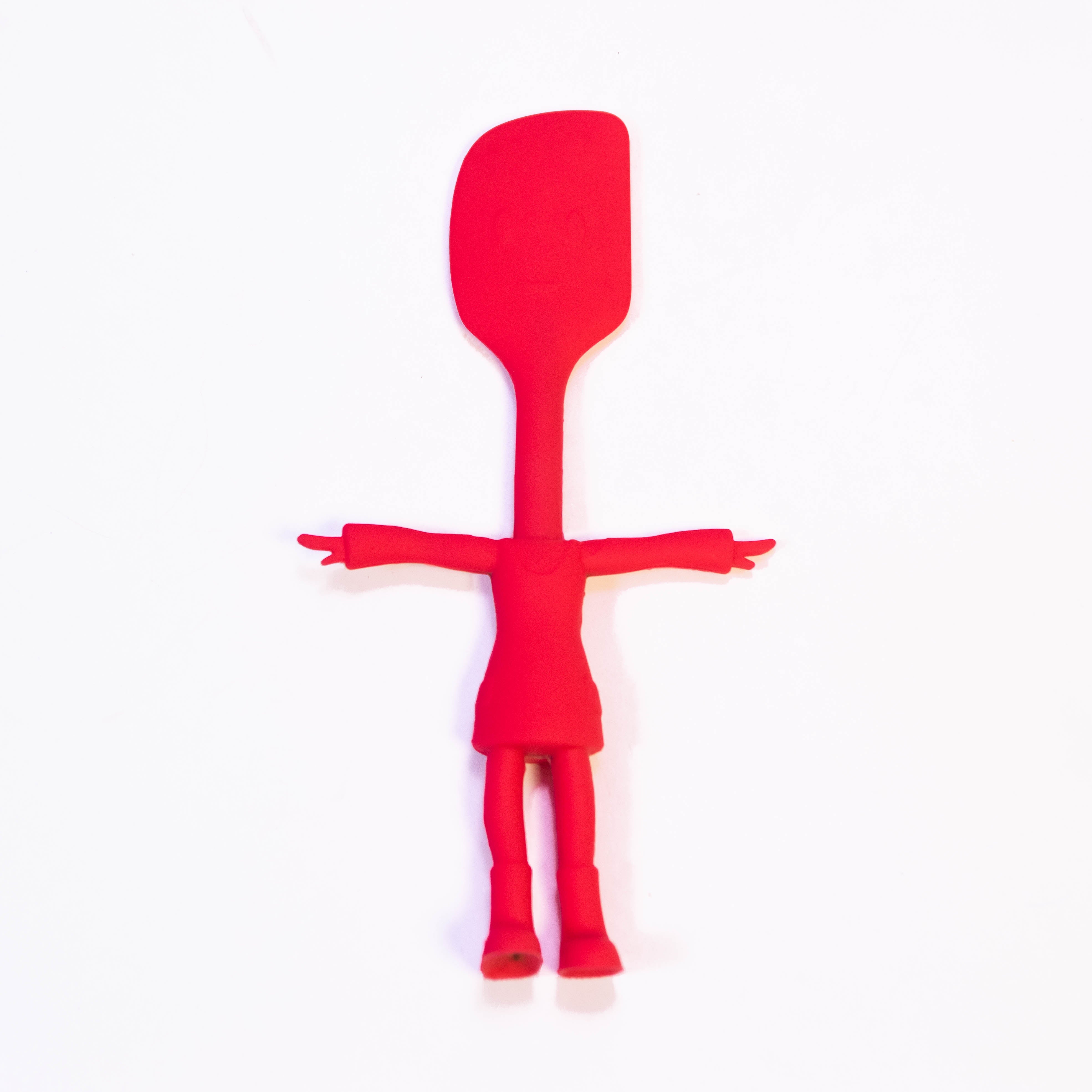 Red Silicone Spatula - Kid-Friendly and Heat-Resistant