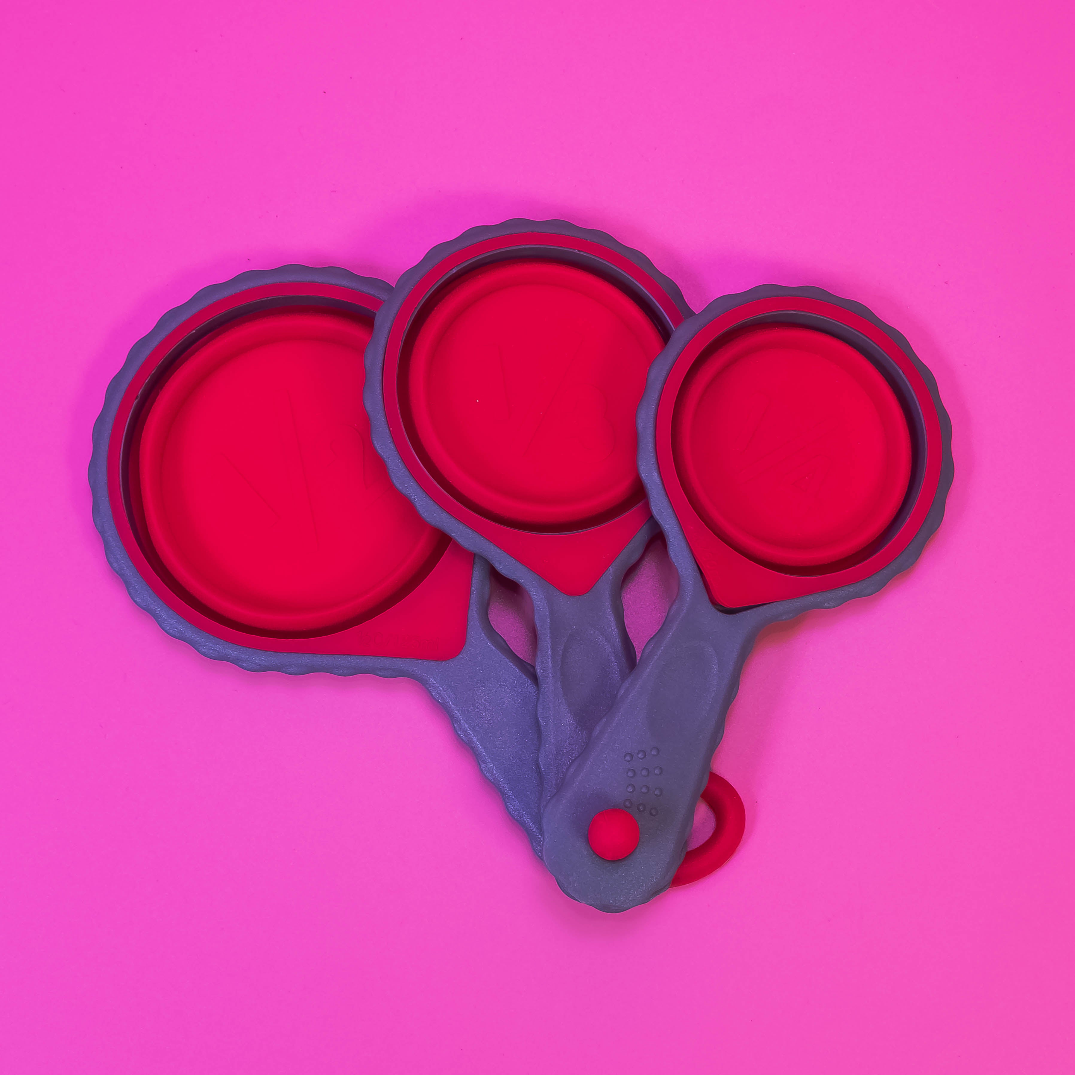 Pack of 3 - Silicone Measuring Cup Cakes: Precision Baking Made Easy