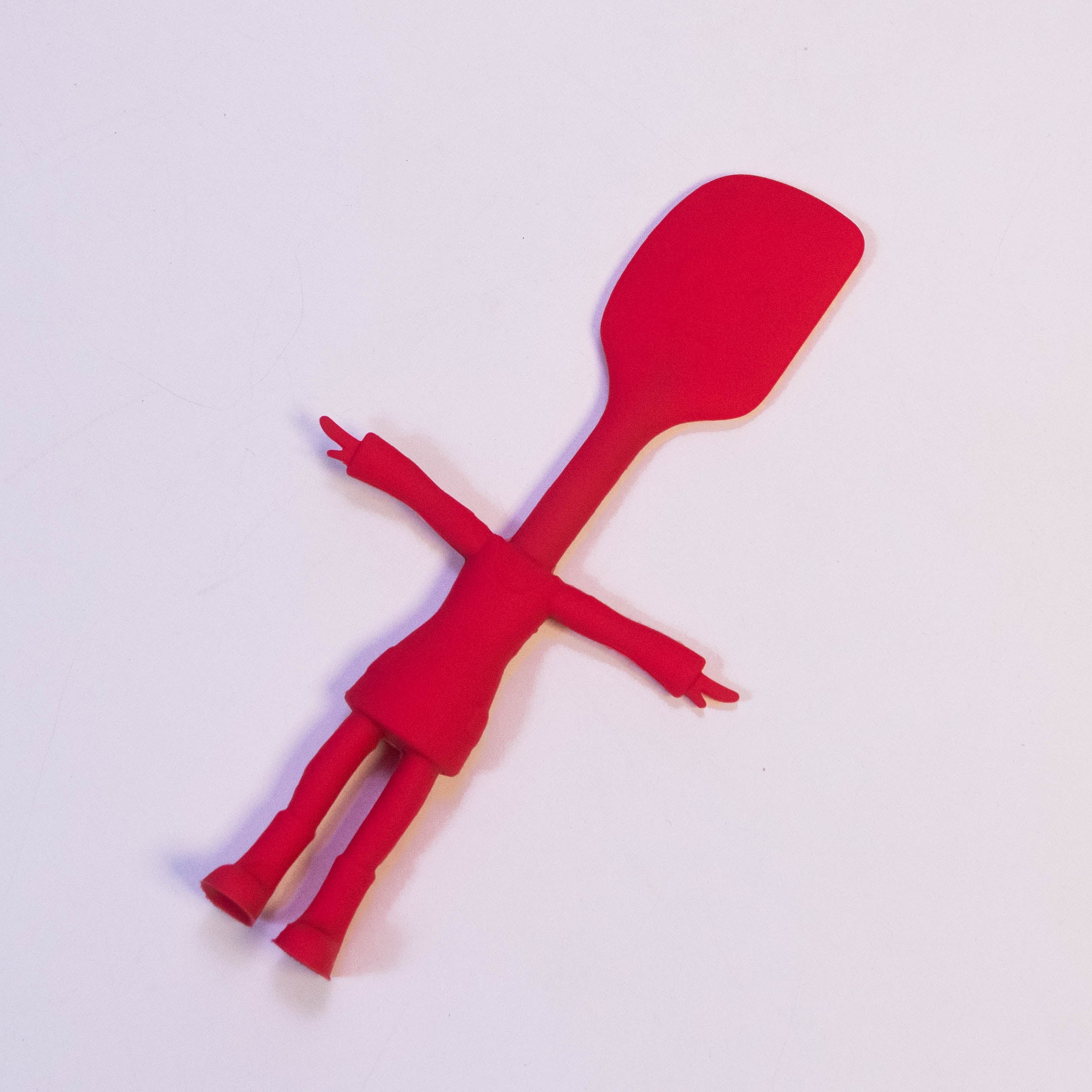 Red Silicone Spatula - Kid-Friendly and Heat-Resistant