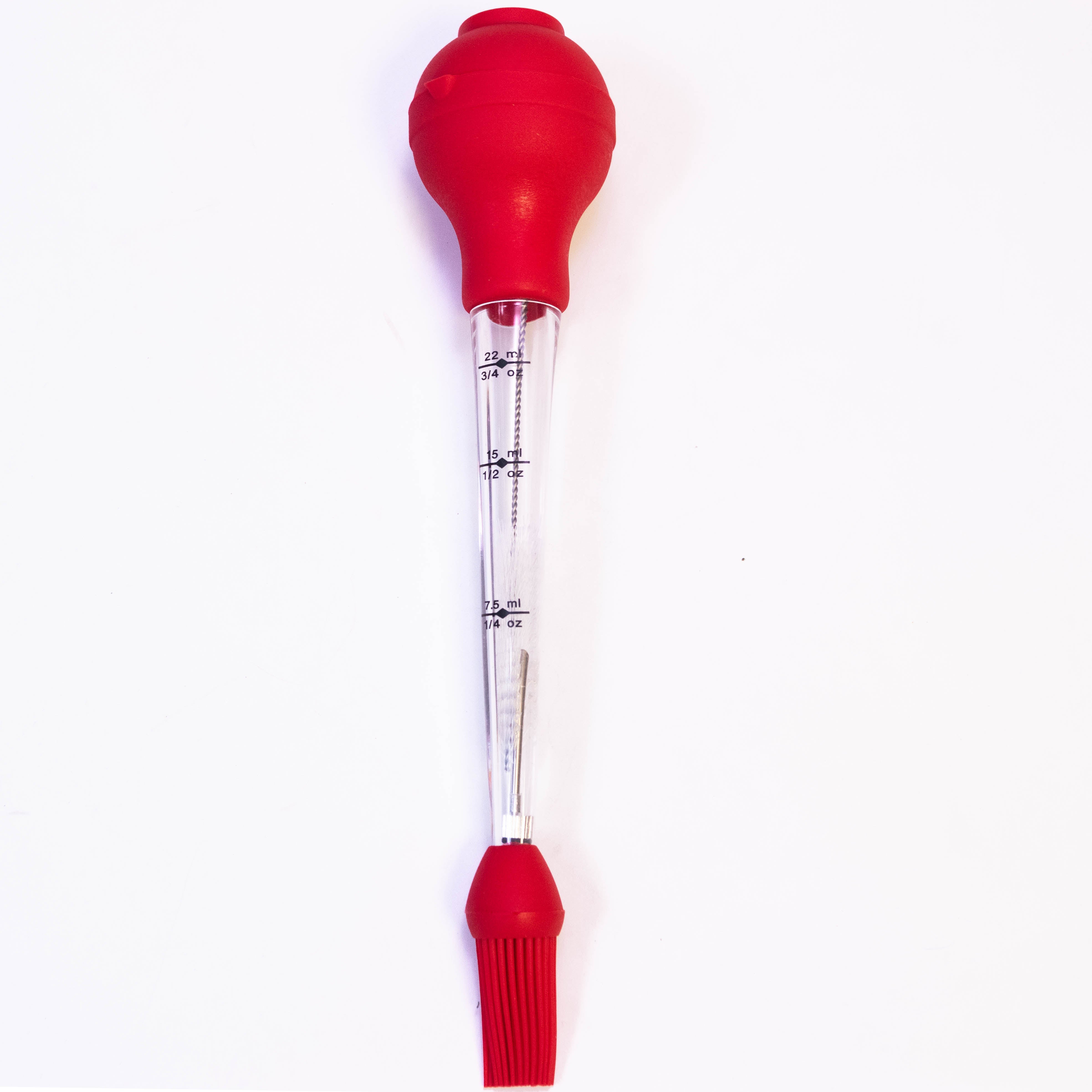 Turkey Baster Set with Marinade Injector Needle - Red