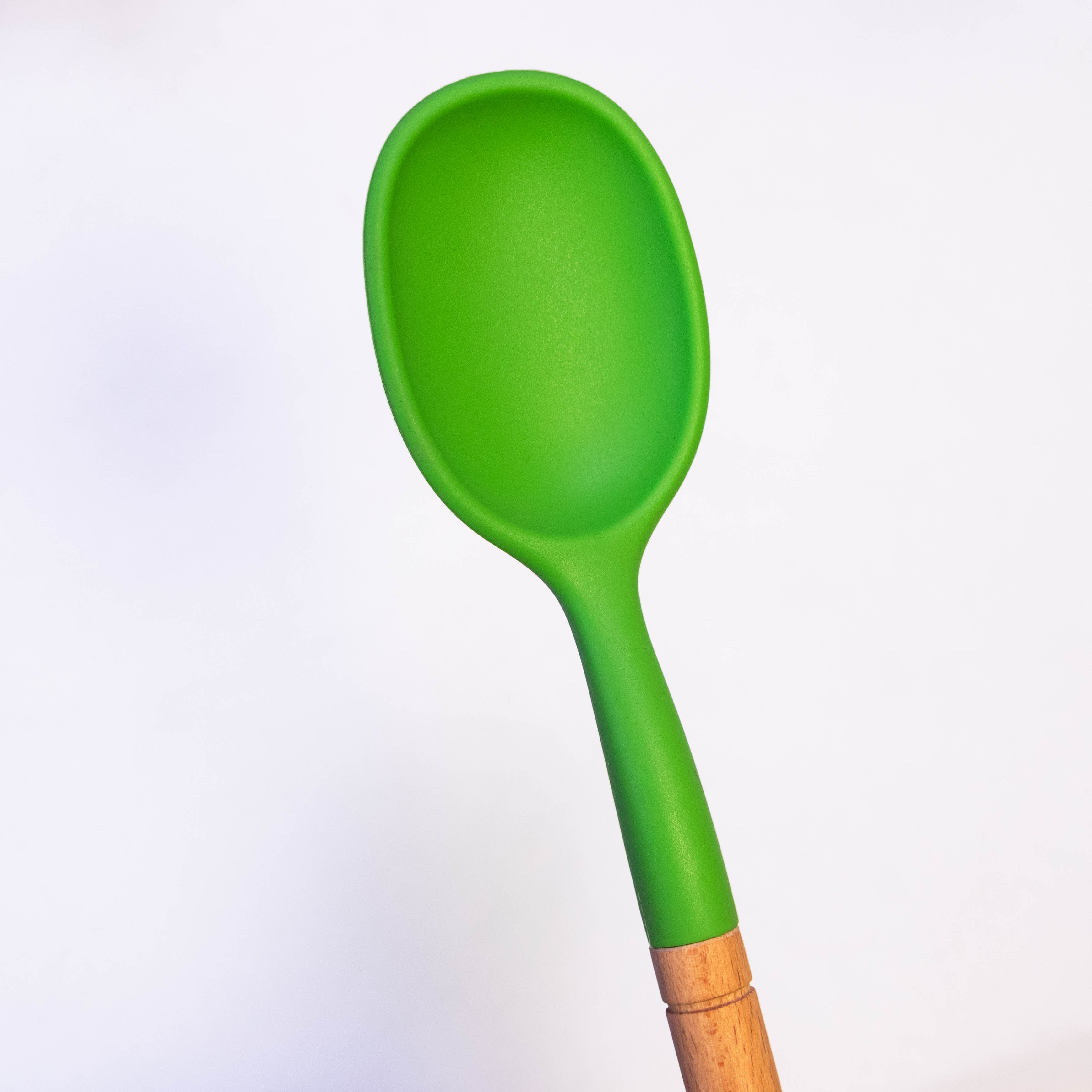 Silicone Spoon with Wooden Handles
