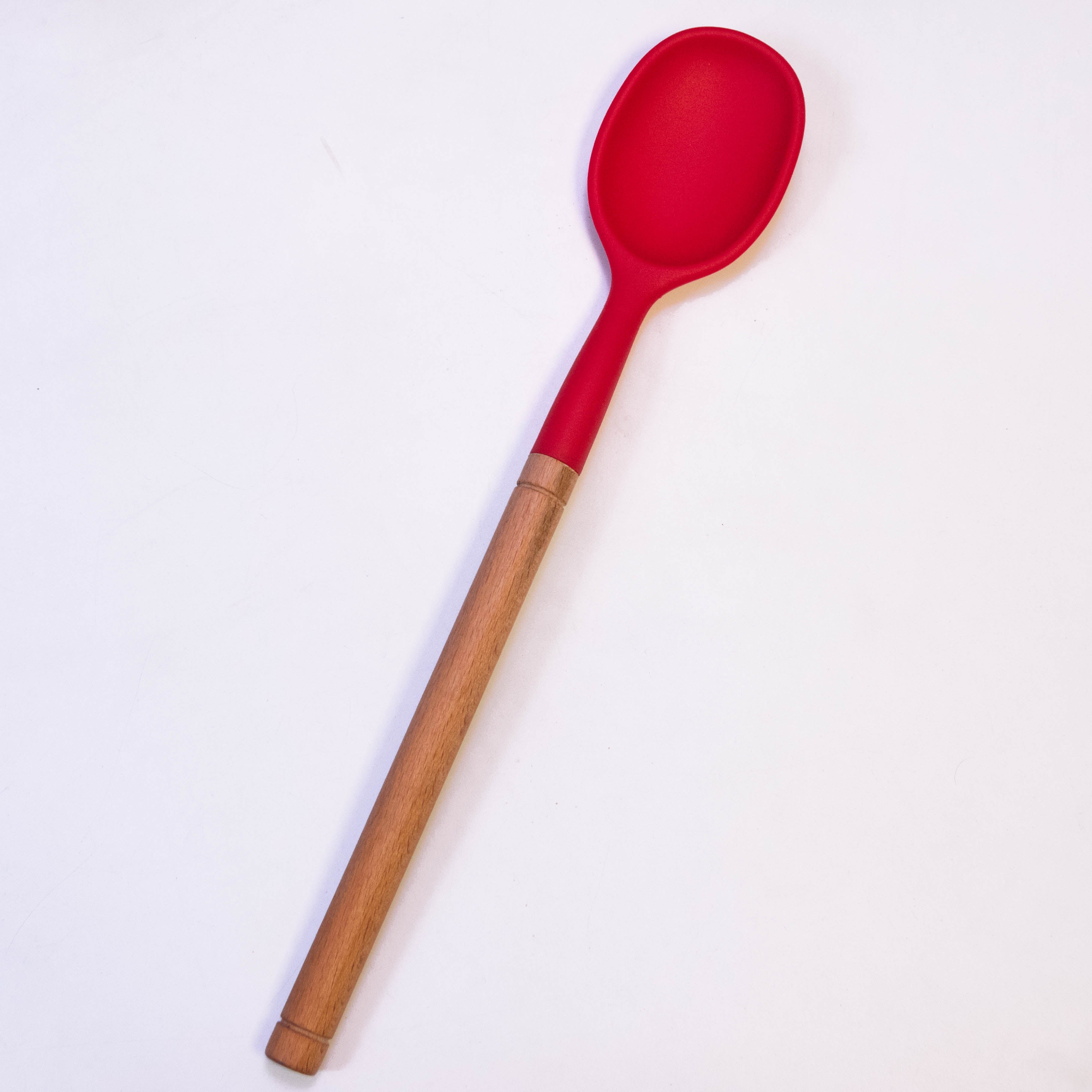 Silicone Spoon with Wooden Handles