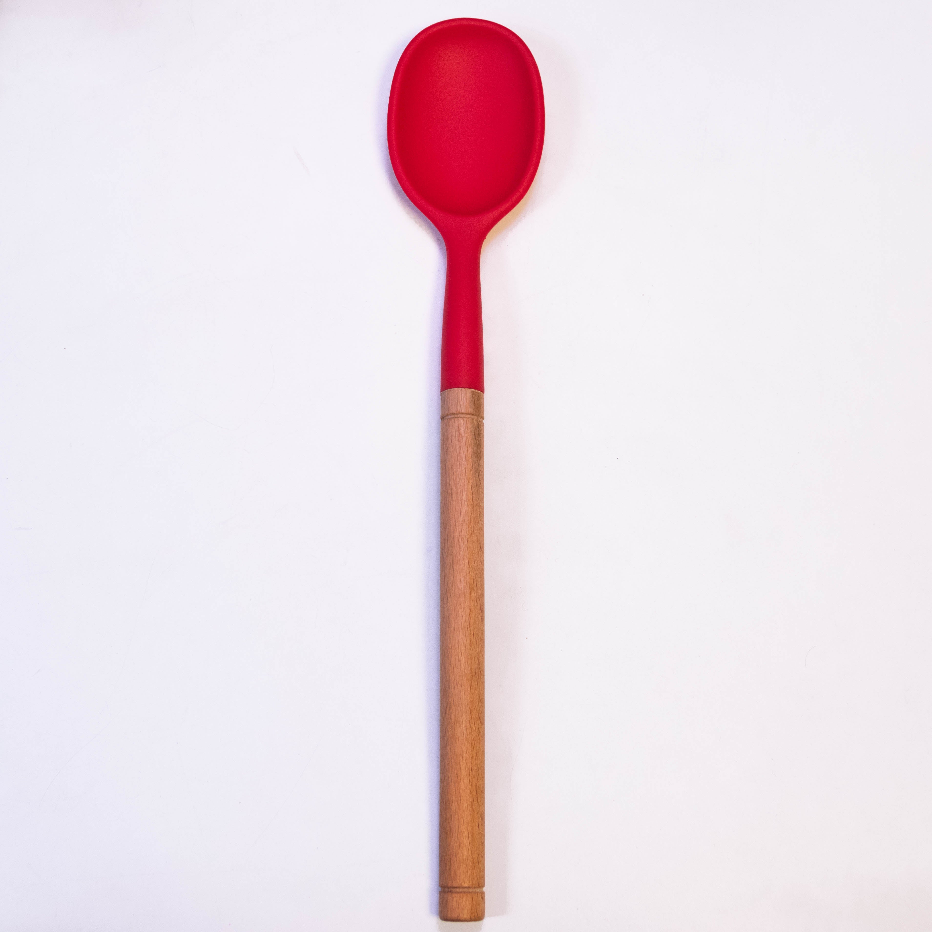 Silicone Spoon with Wooden Handles