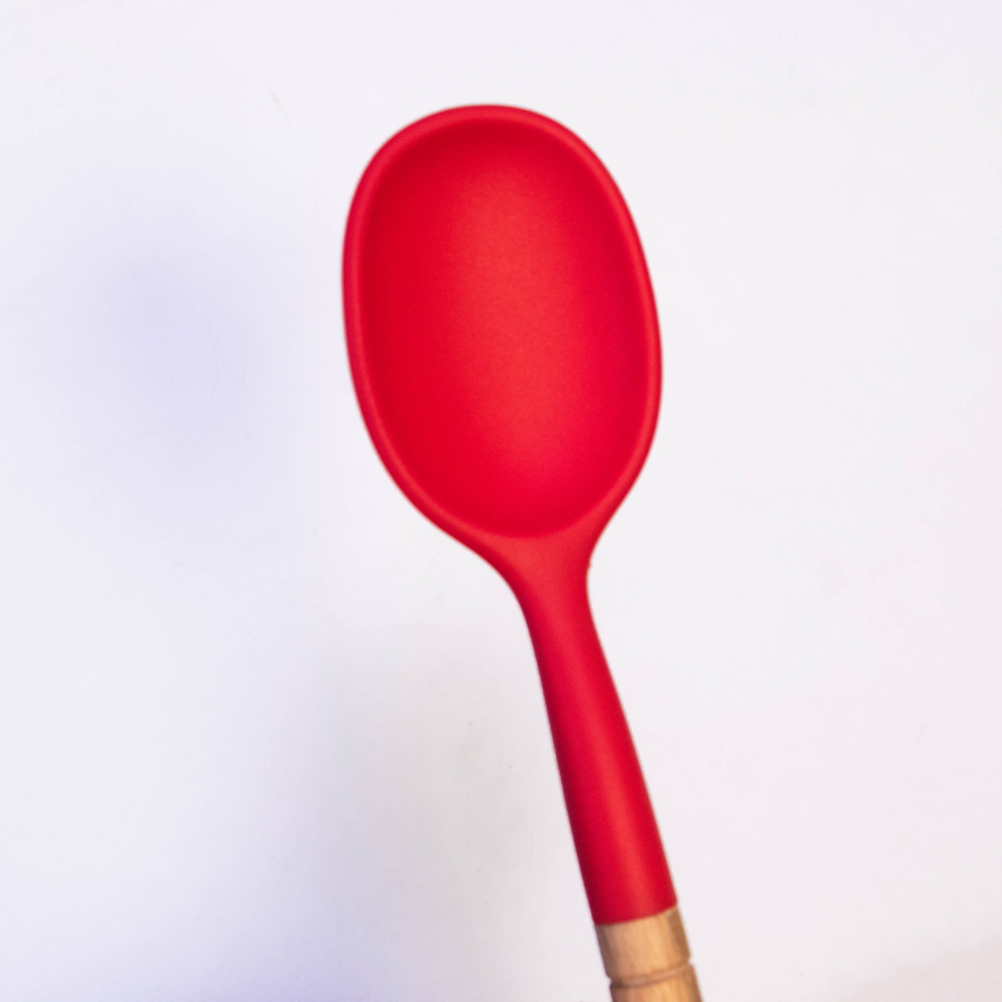 Silicone Spoon with Wooden Handles