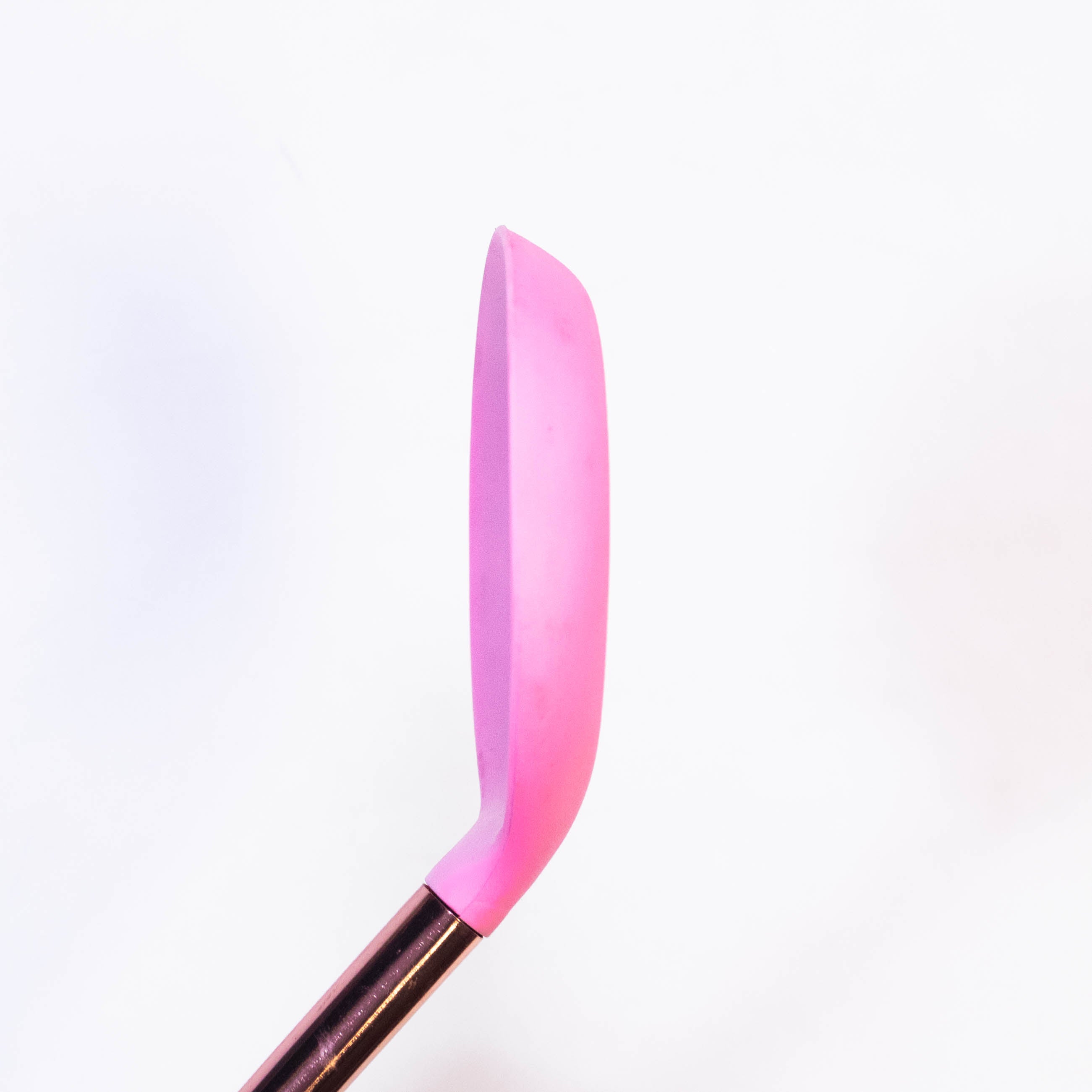 Silicone Skimmer with Stainless Steel Handle - Pink Grip and Copper Handle