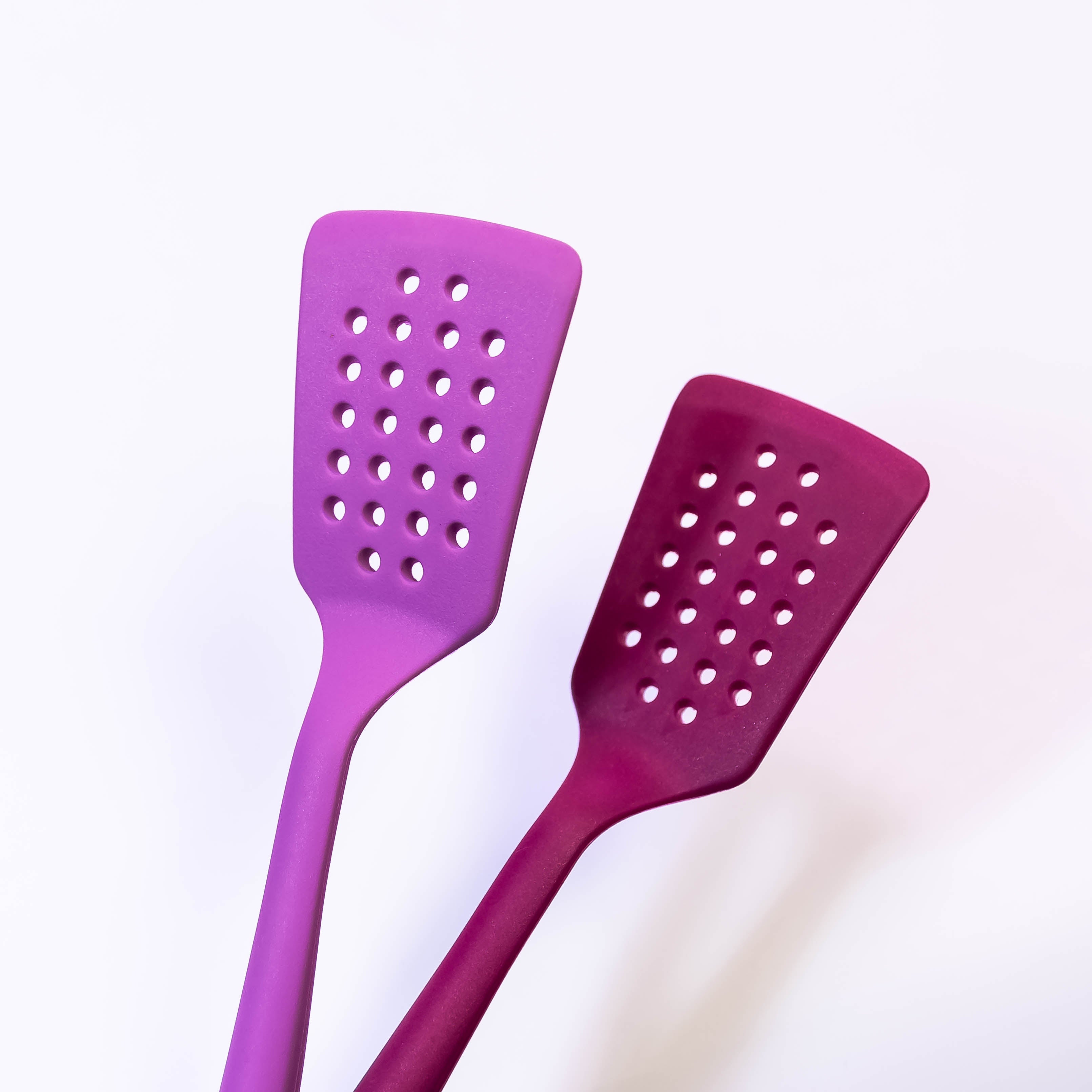 Mini Silicone Slotted Spatula Turner - 9 Inches