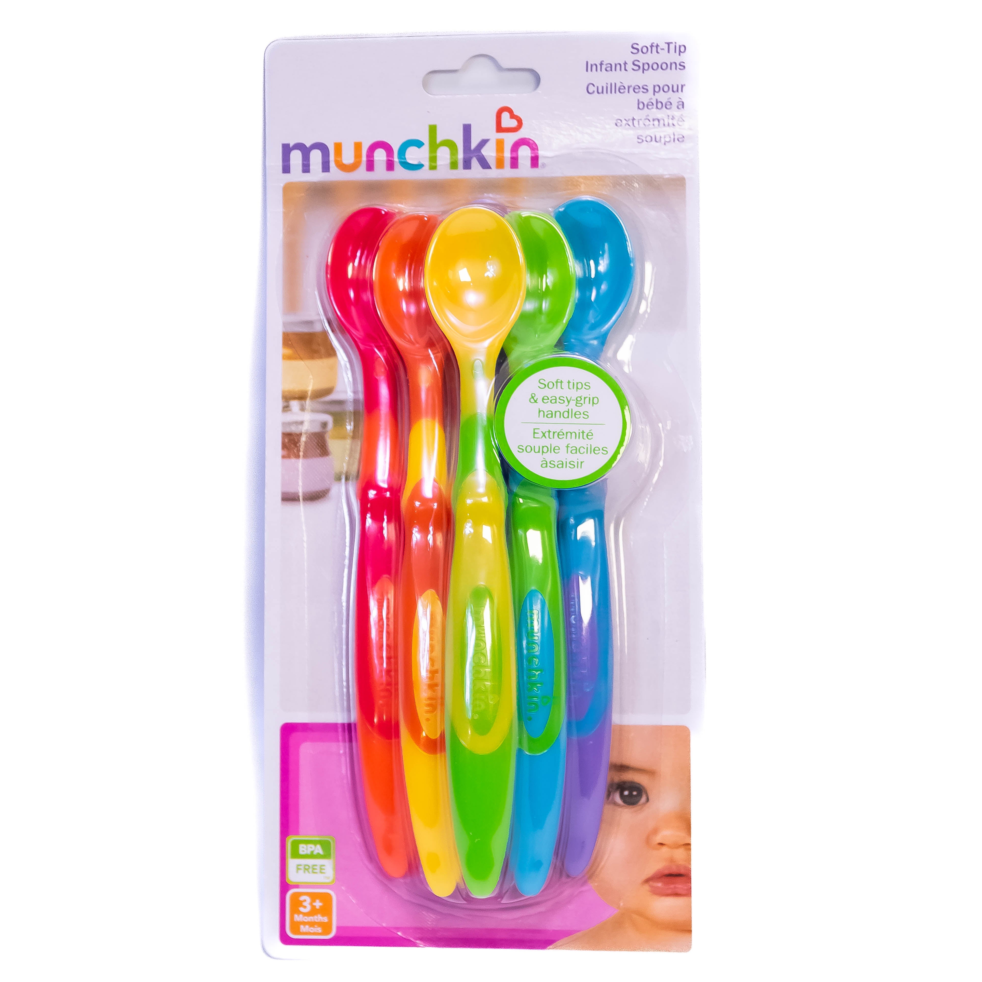 Munchkin Soft-Tip Infant Spoons - Multi-Color (Pack of 6): Gentle Feeding for Your Little One