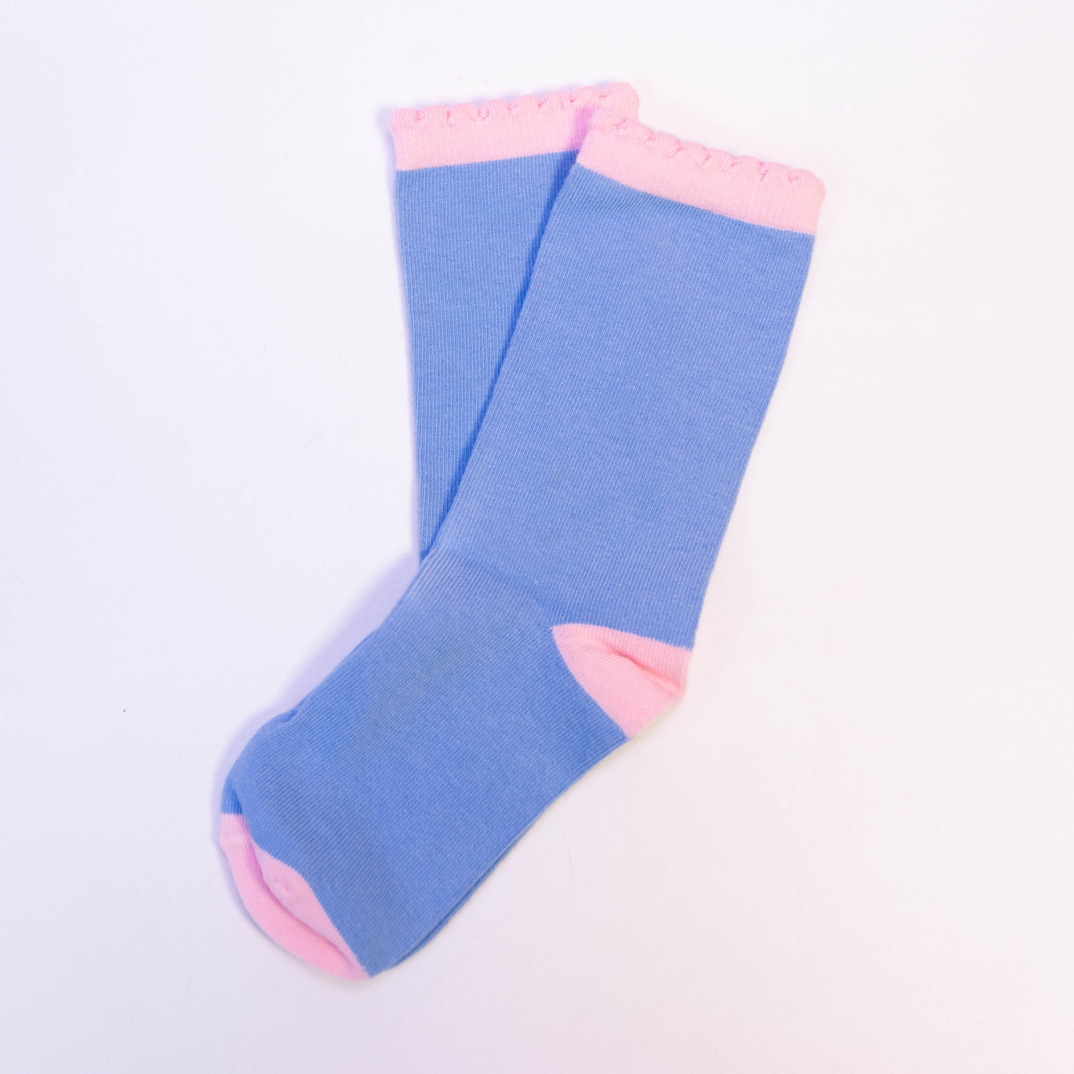 Blue & Pink Mix Toddler Socks - Durable and Soft