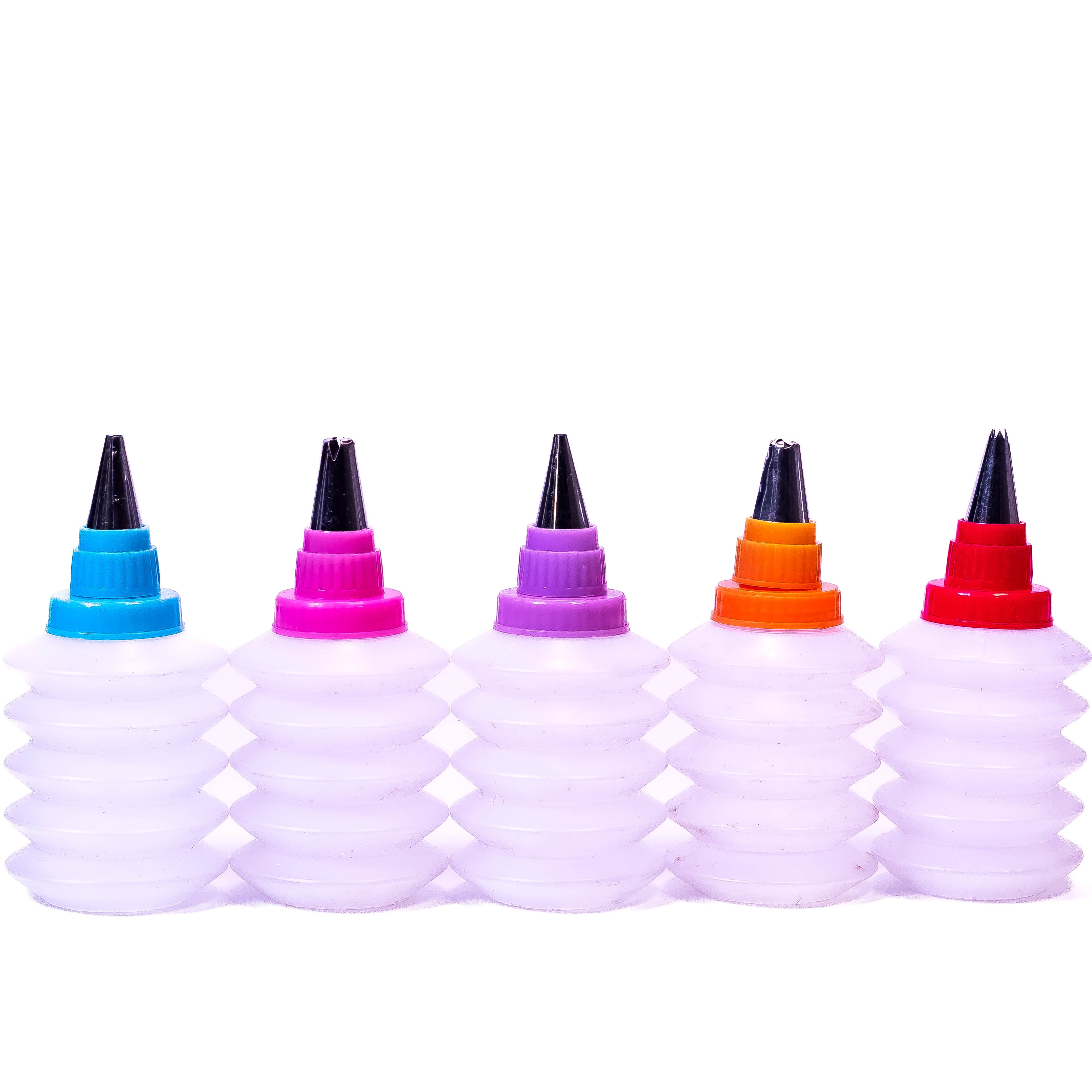 DecoDrip - Multicolor Plastic Cookie Decorating Bottle Set