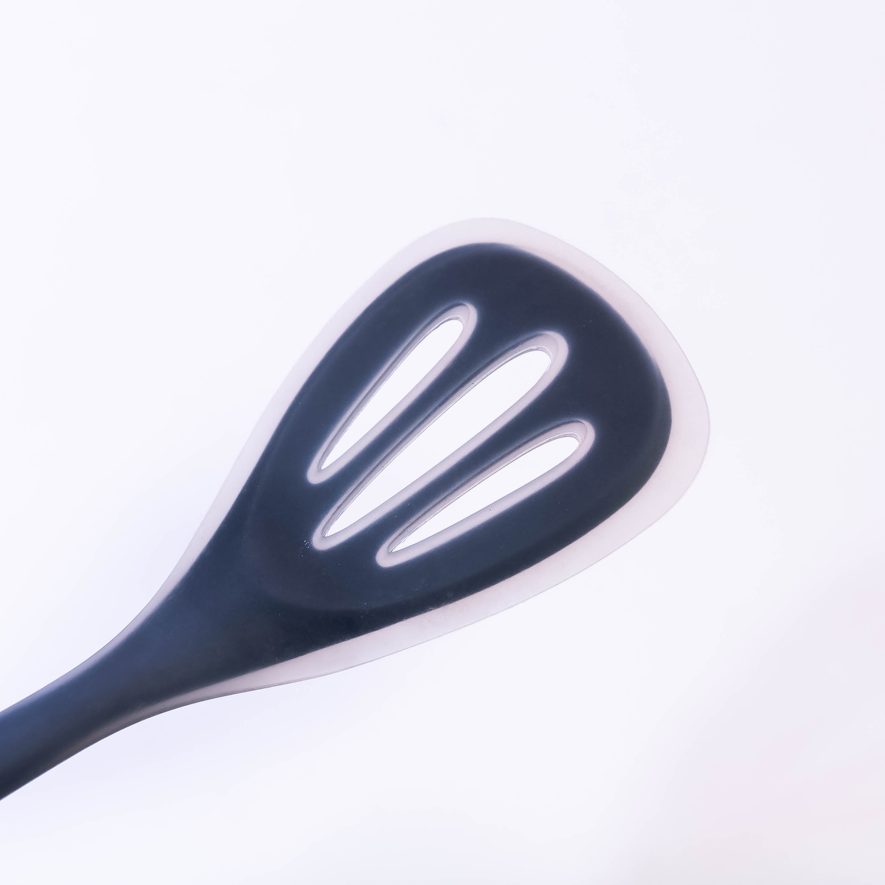 Gray Silicone Offset Slotted Turner/Spatula