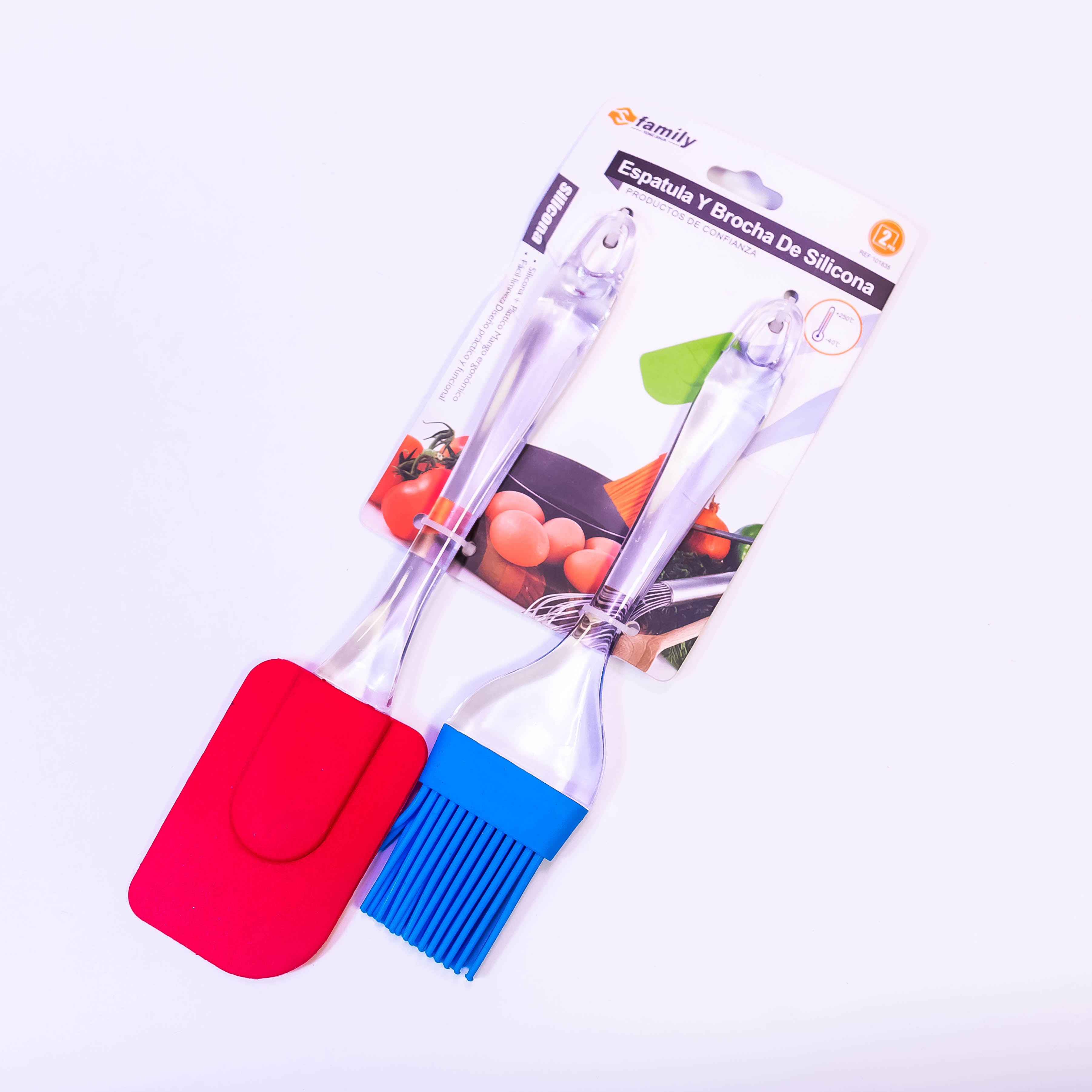 Pack of 2 Silicone Spatula and BBQ Oil Brush Set