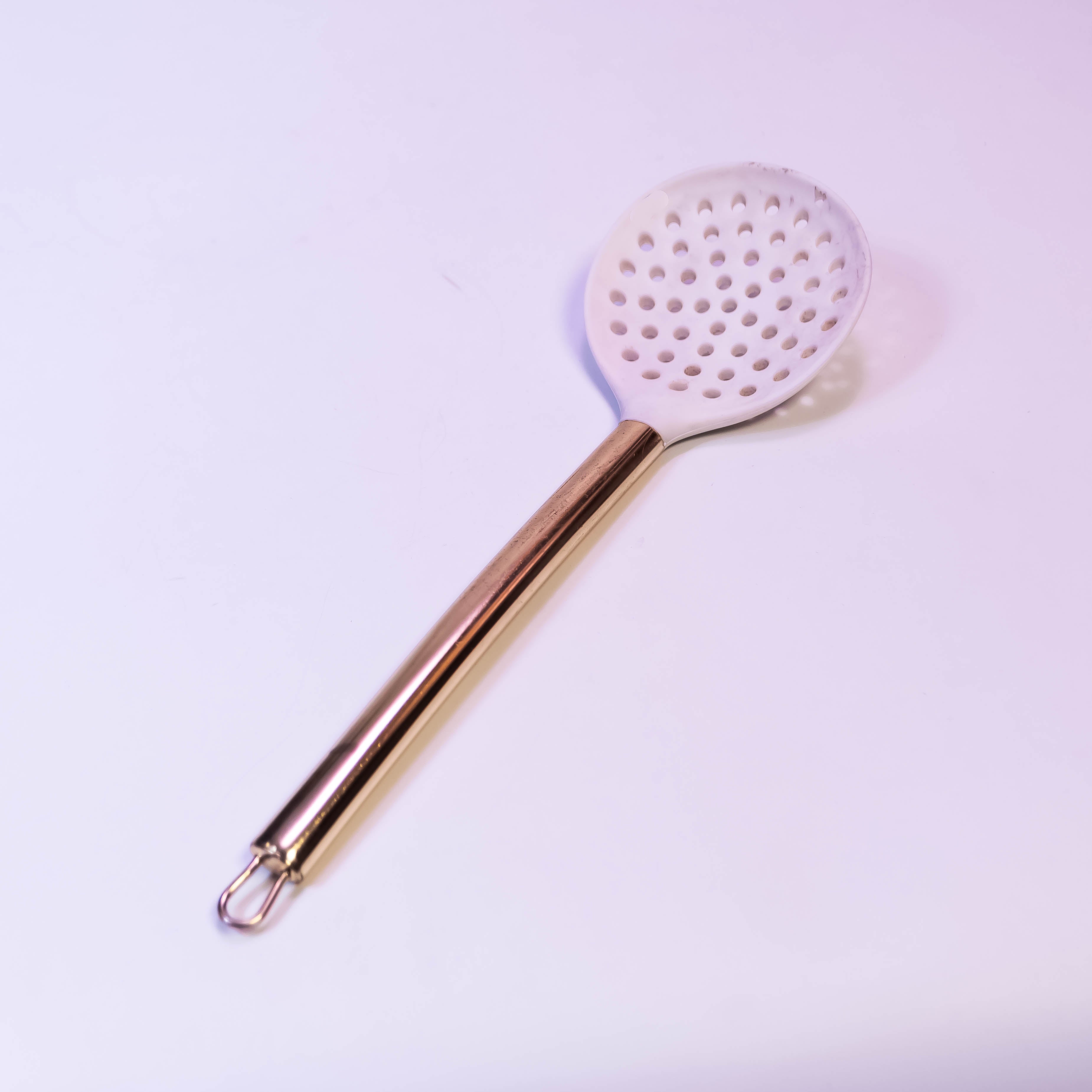 Multi-Color Silicone Strainer/Spatula with Stainless Steel Handle