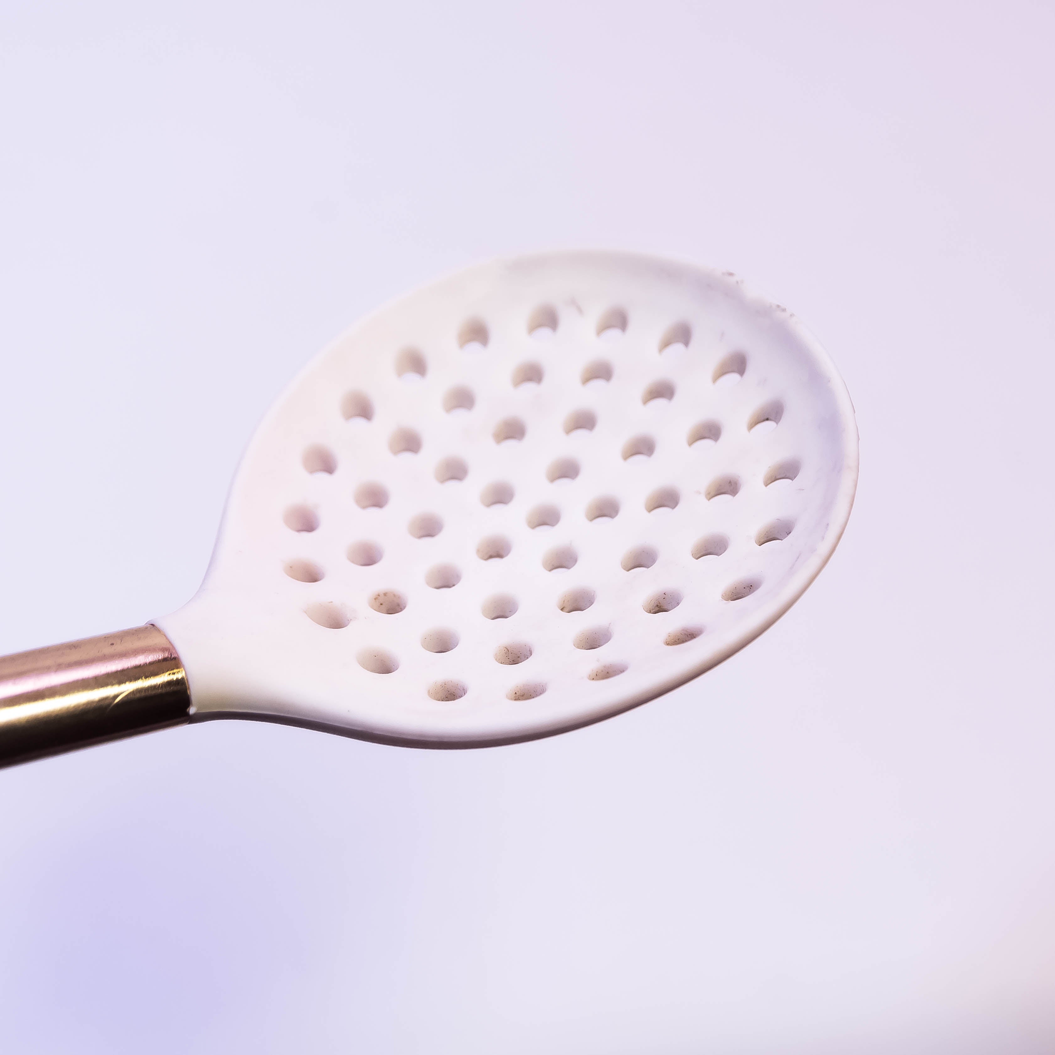 Multi-Color Silicone Strainer/Spatula with Stainless Steel Handle