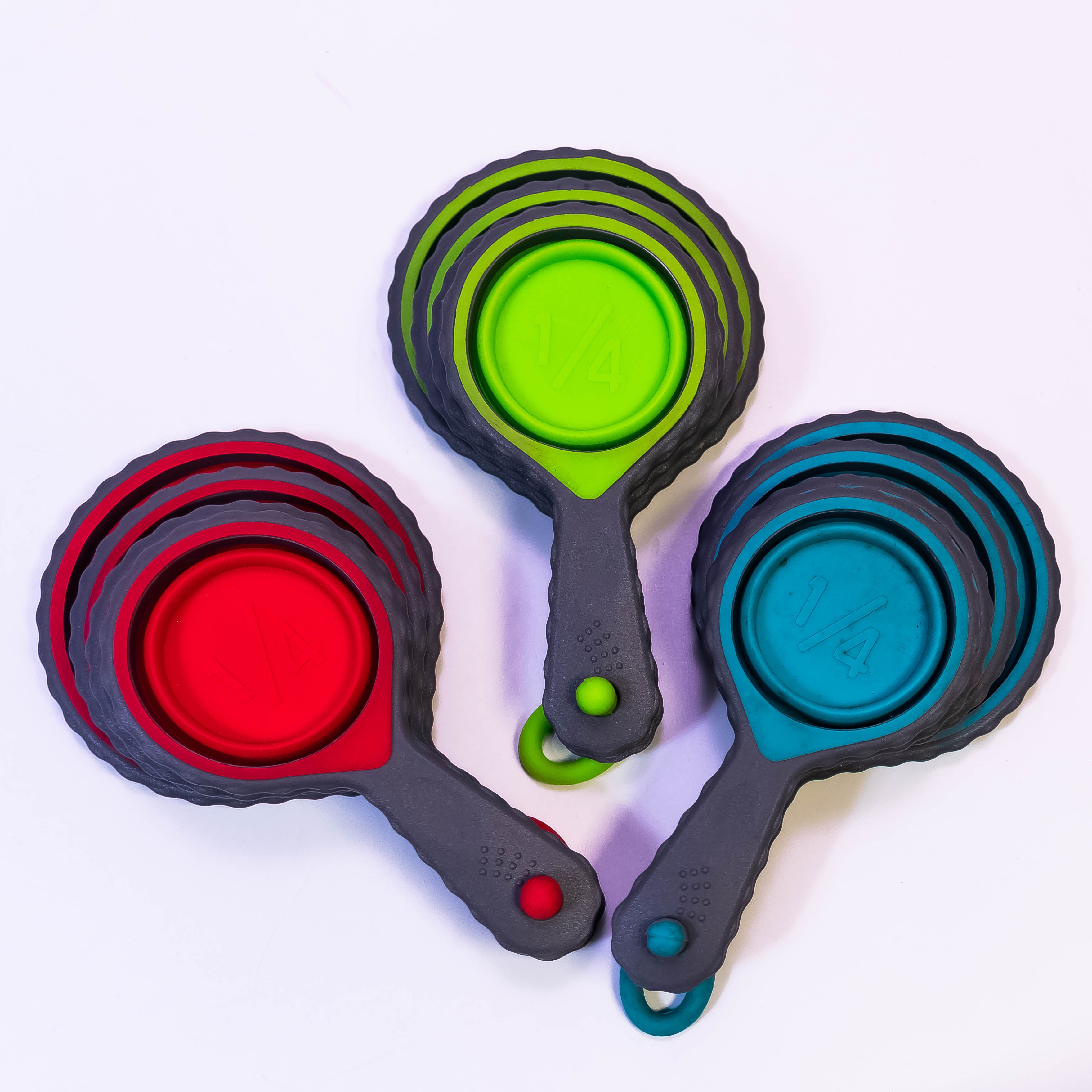 Pack of 3 - Silicone Measuring Cup Cakes: Precision Baking Made Easy