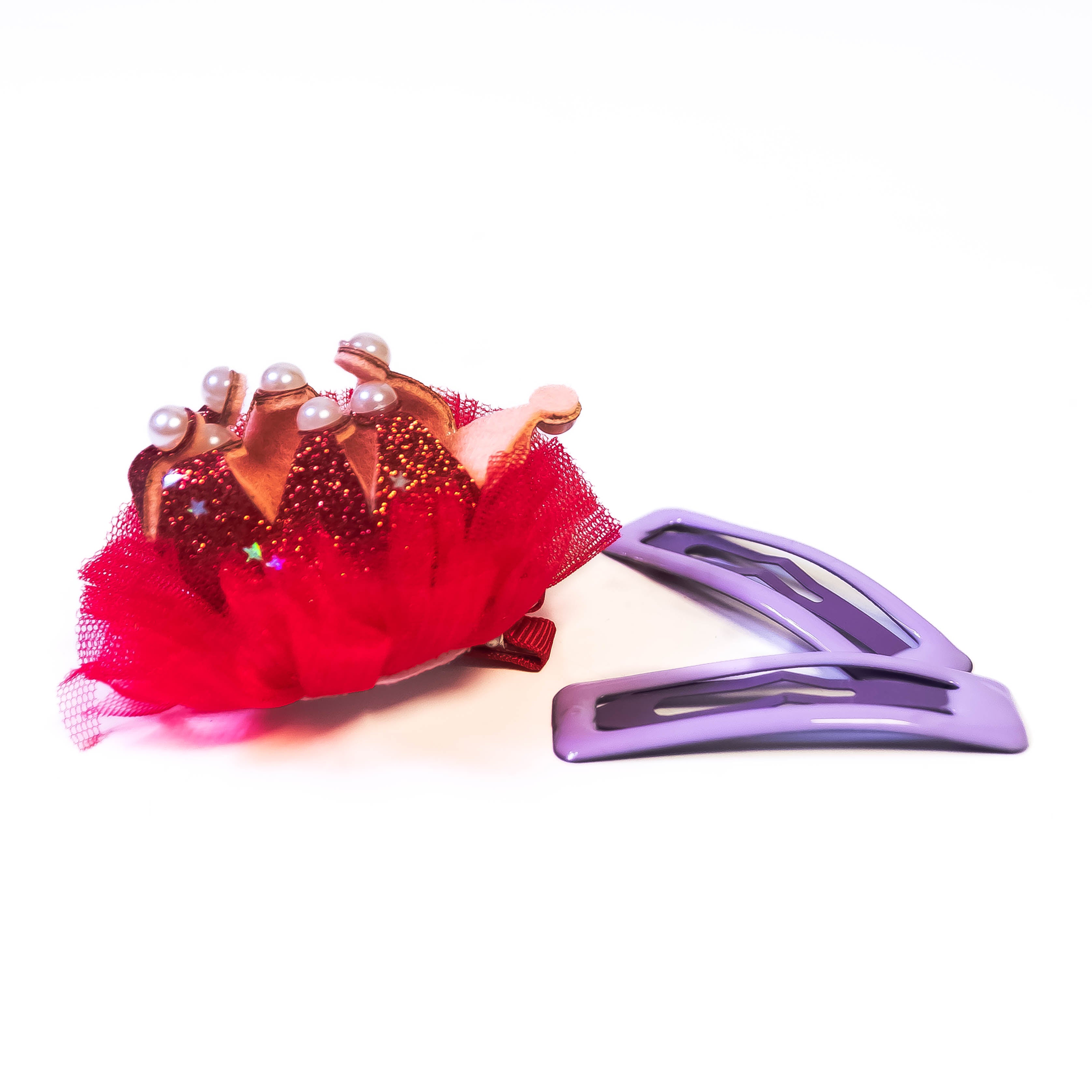 Bold and Beautiful Hair Accessories Trio: 1 Big Flower Style Hair Pin and 2 Big Hair Clips