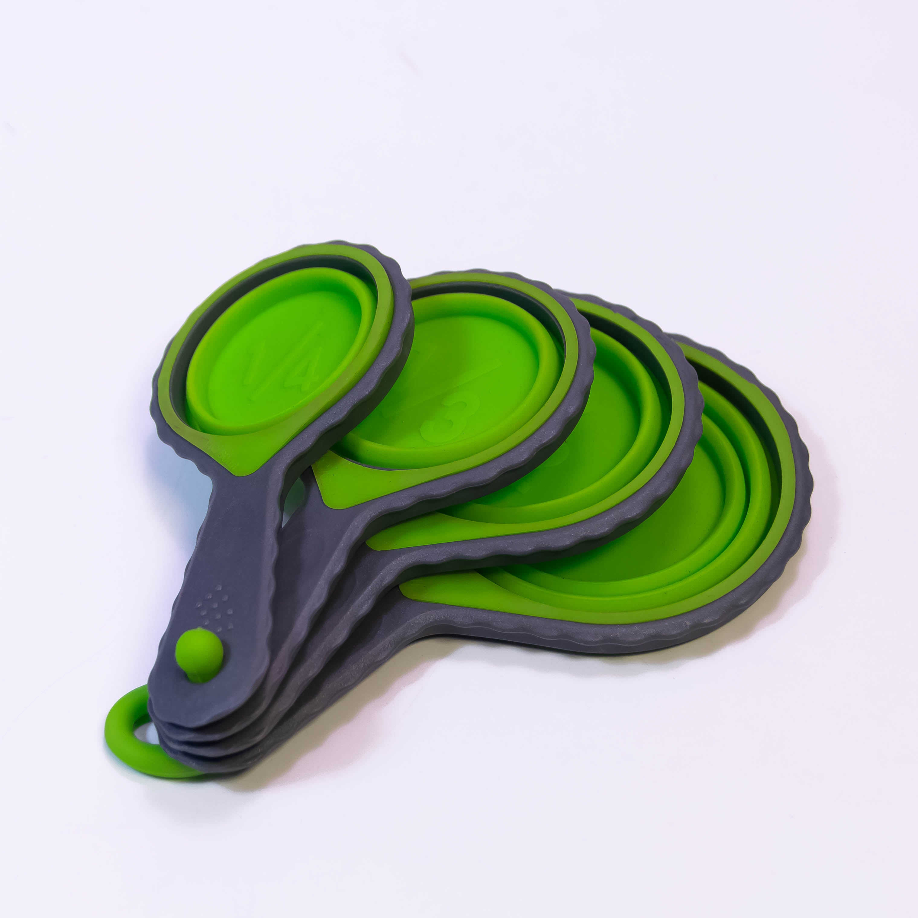 Silicone Measuring Cup and Spoon Set - Collapsible Baking Measuring Tools