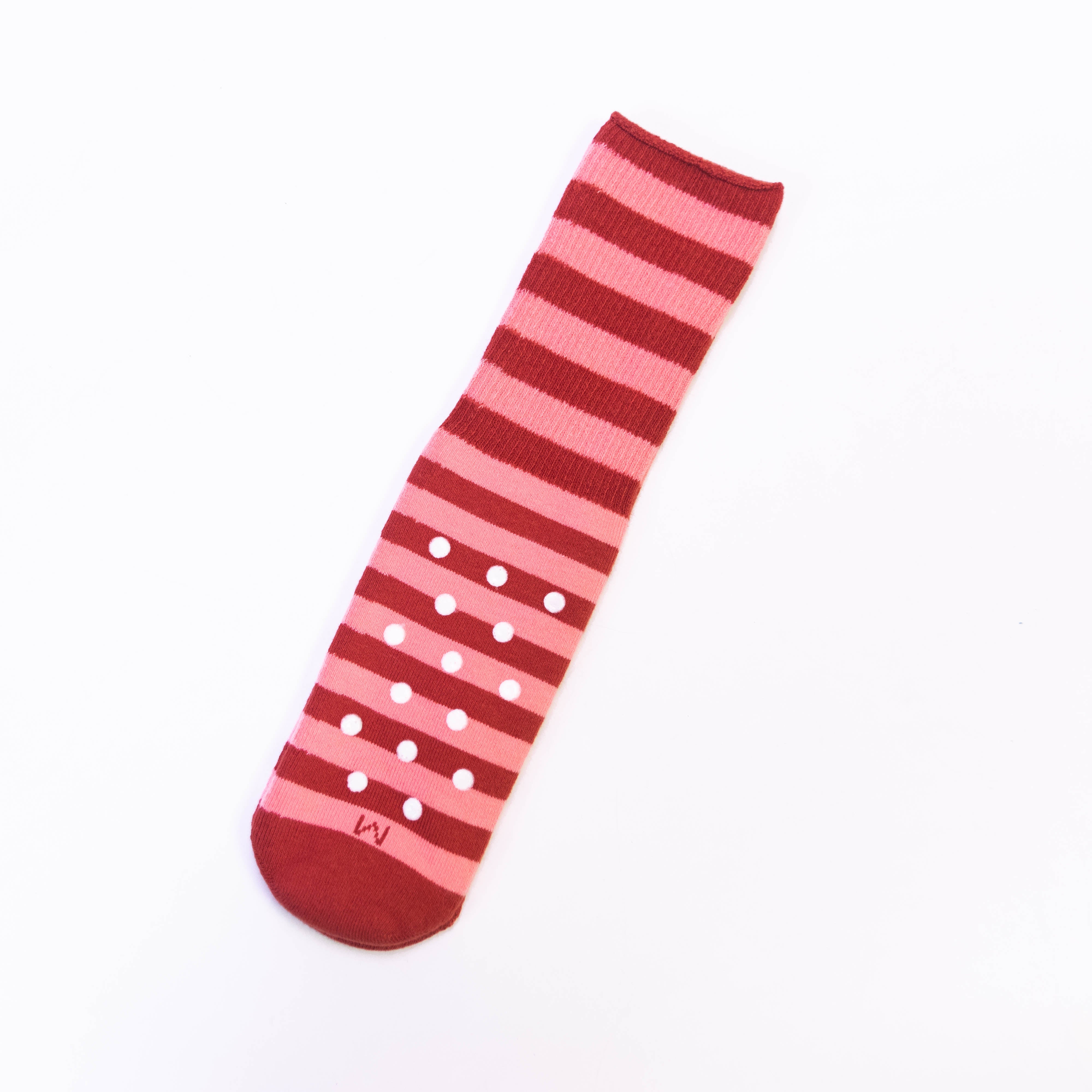 Women's Mid-Calf Socks - Striped Elegance in Multicolor Designs