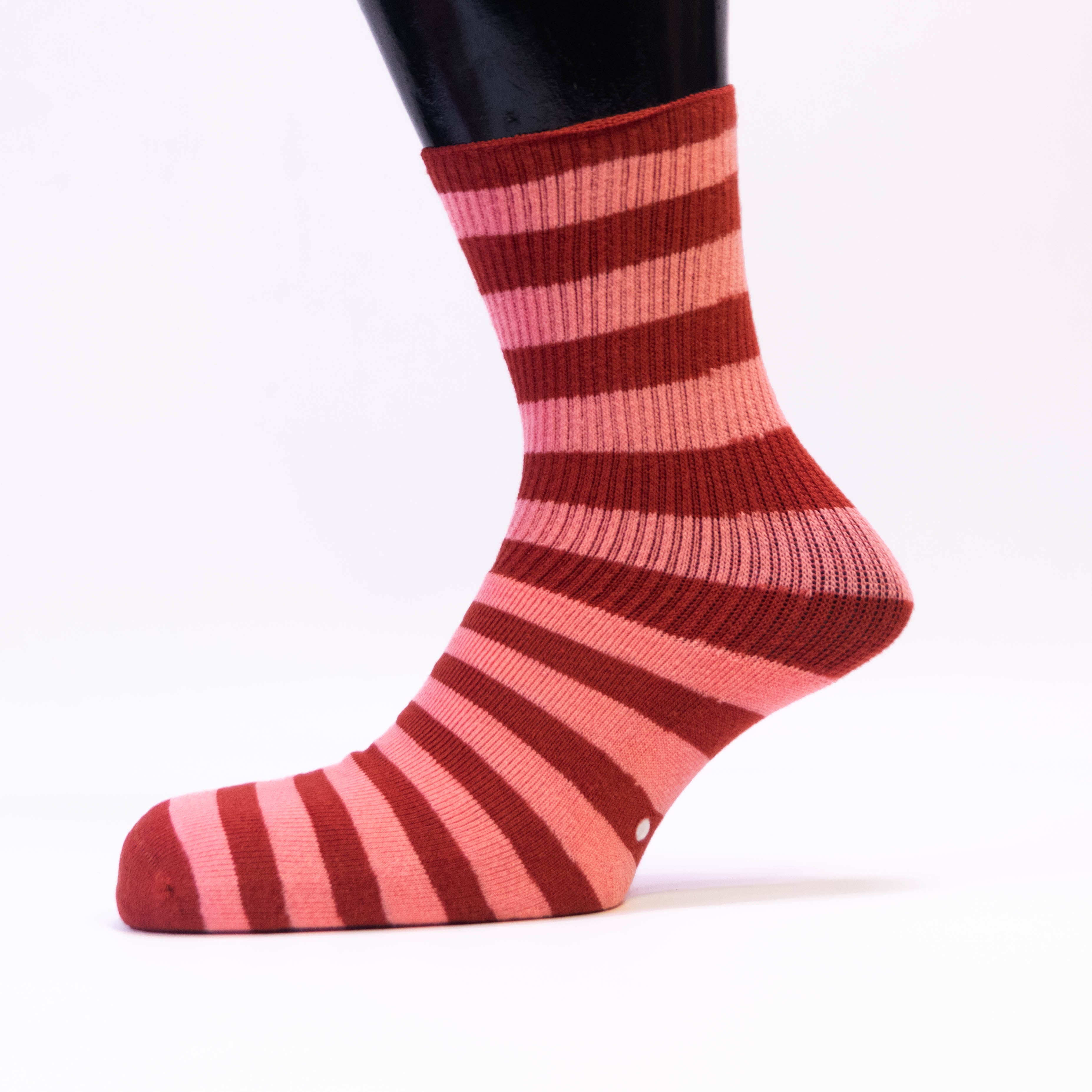 Women's Mid-Calf Socks - Striped Elegance in Multicolor Designs