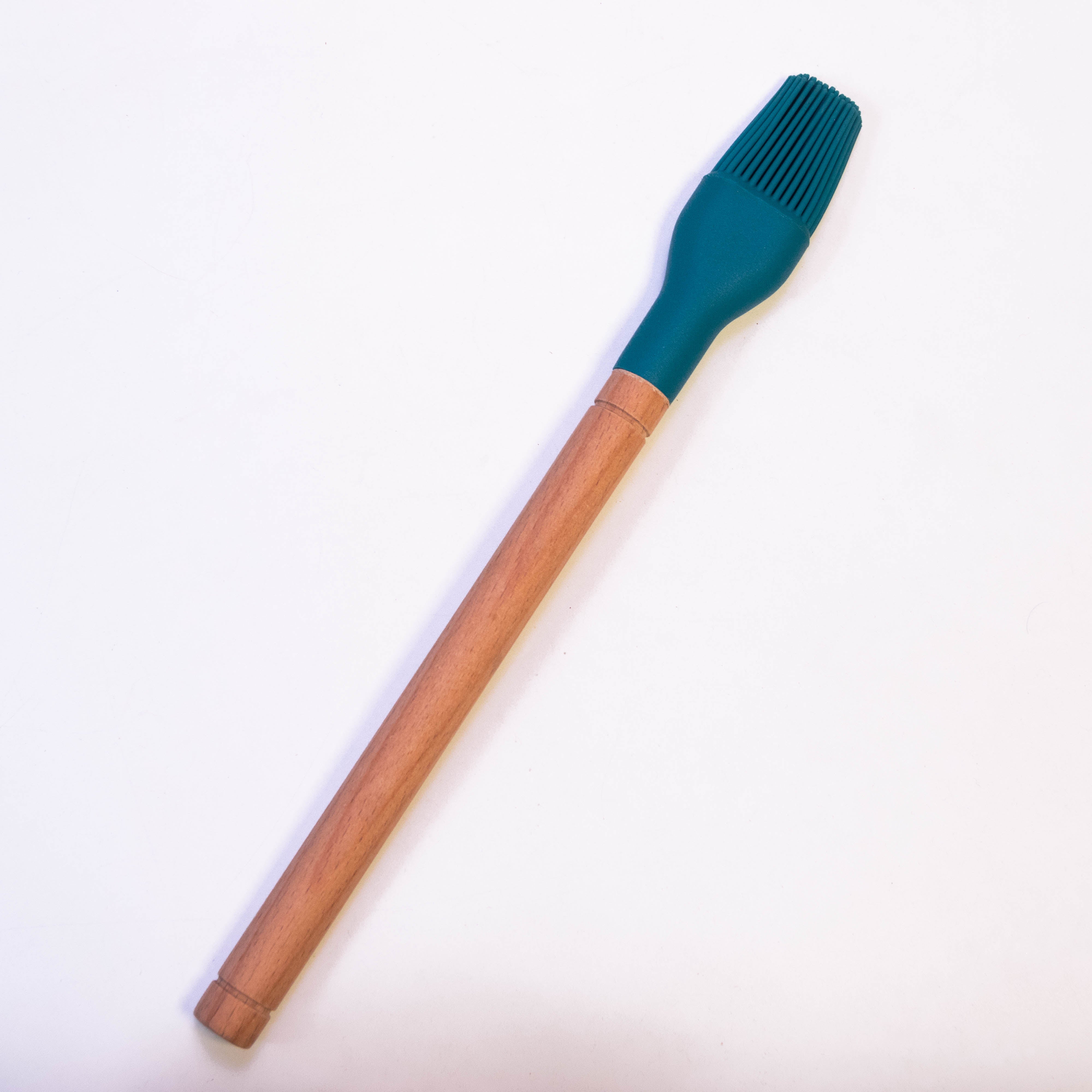 Premium Silicone Top Oil Brush with Multi-Color Wooden Handle