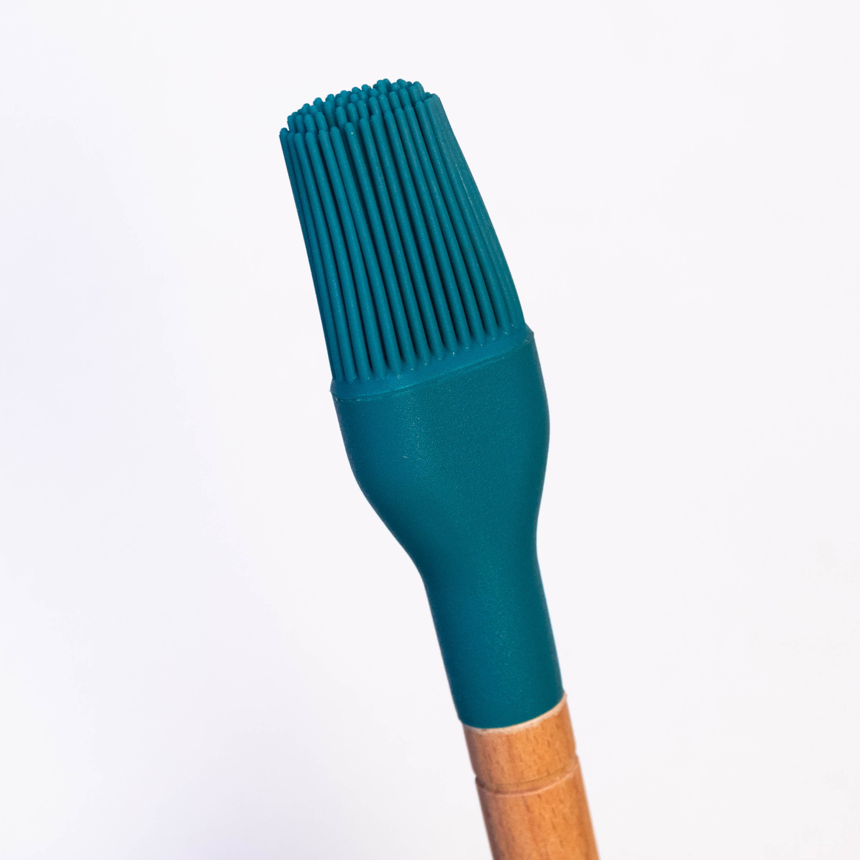 Premium Silicone Top Oil Brush with Multi-Color Wooden Handle