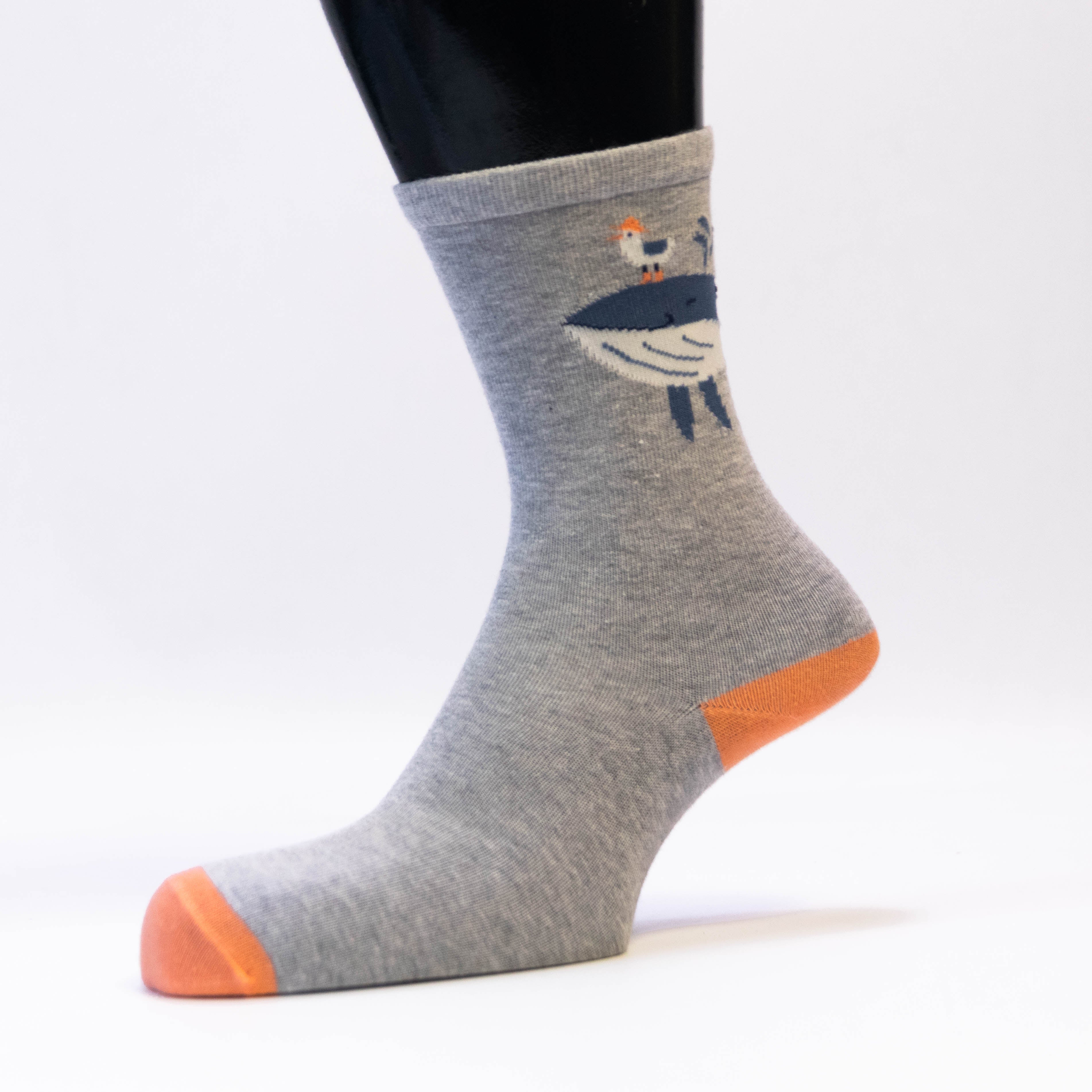 Women's Whale Design Mid-Calf Socks