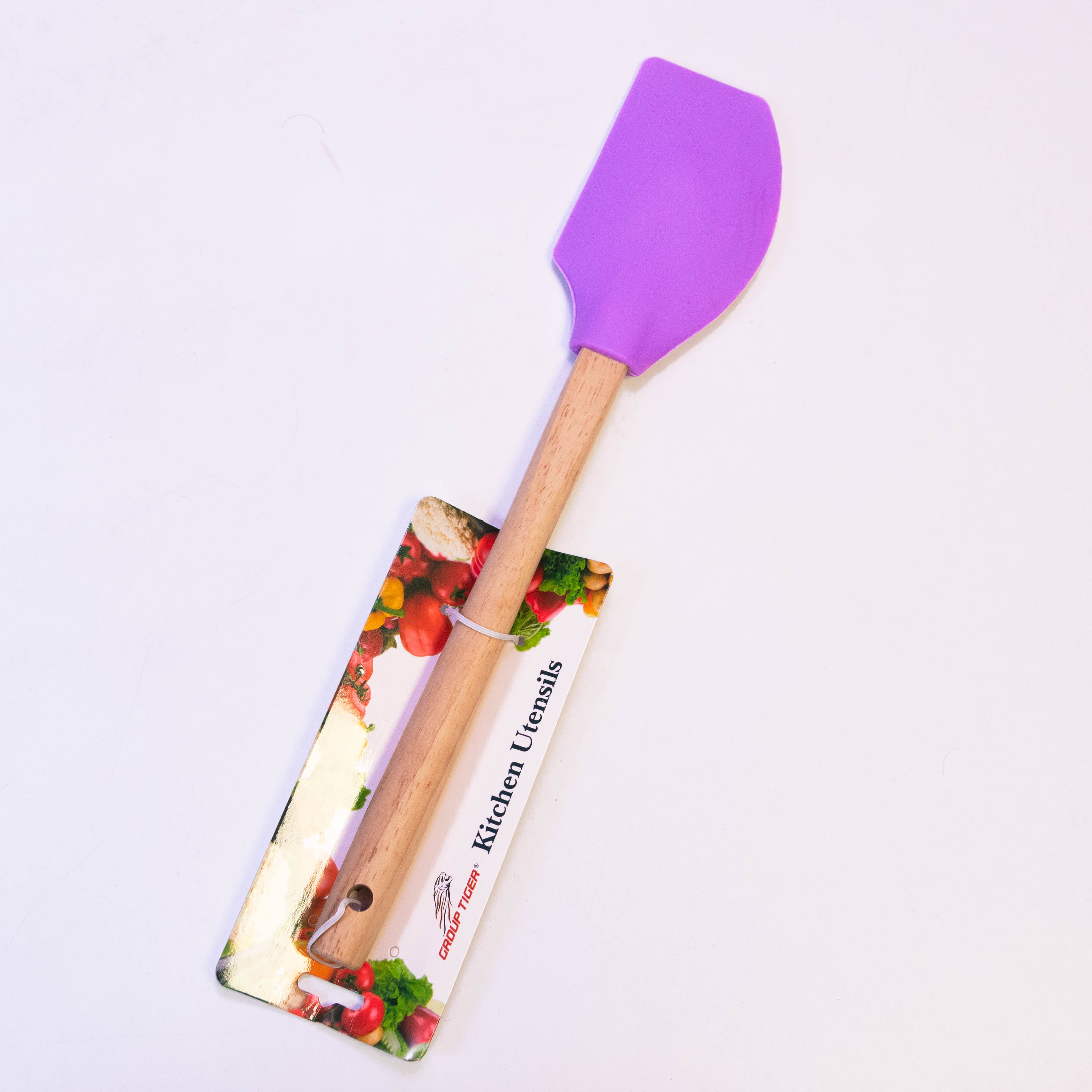 Premium Quality Silicone Top Spatula with Wooden Handle