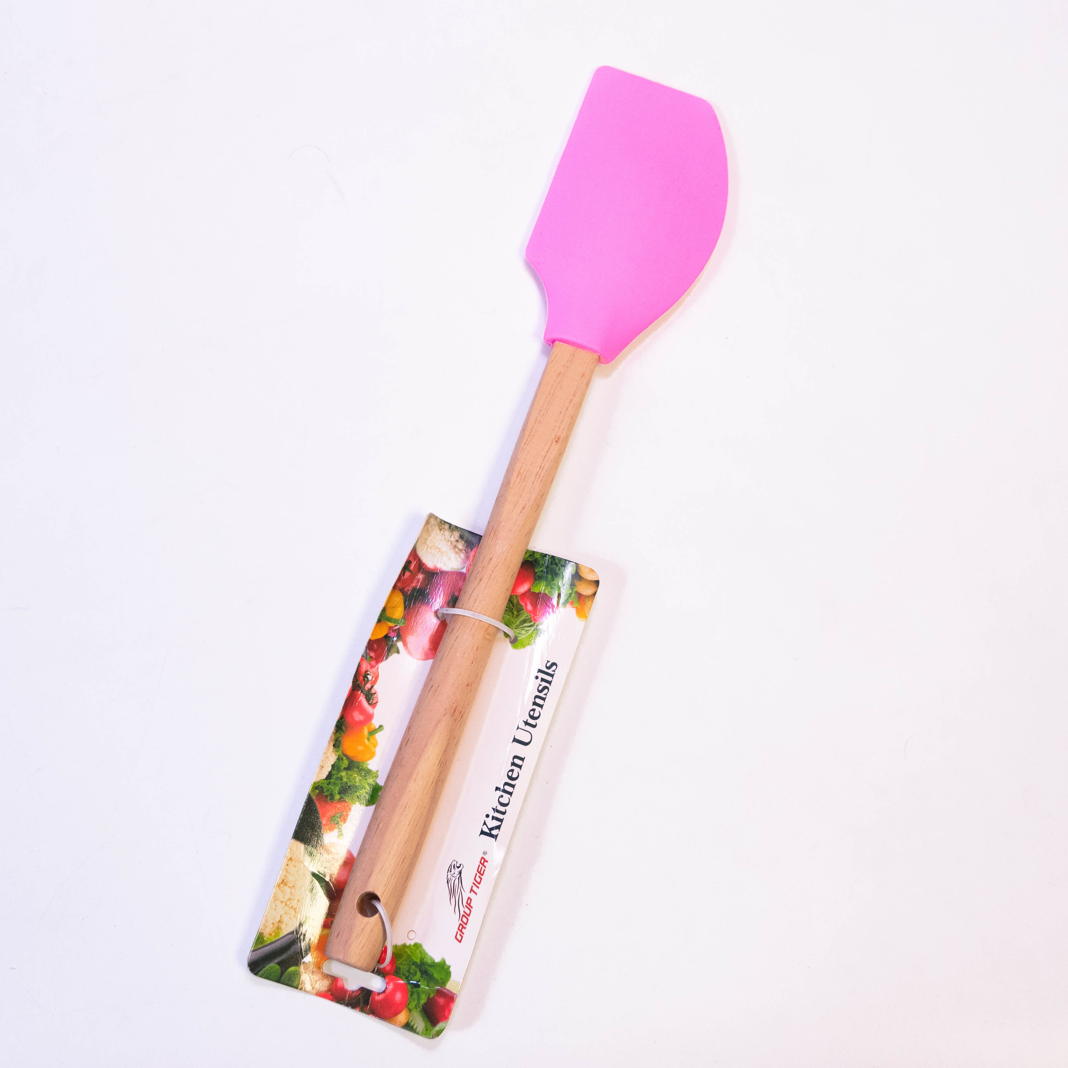 Premium Quality Silicone Top Spatula with Wooden Handle