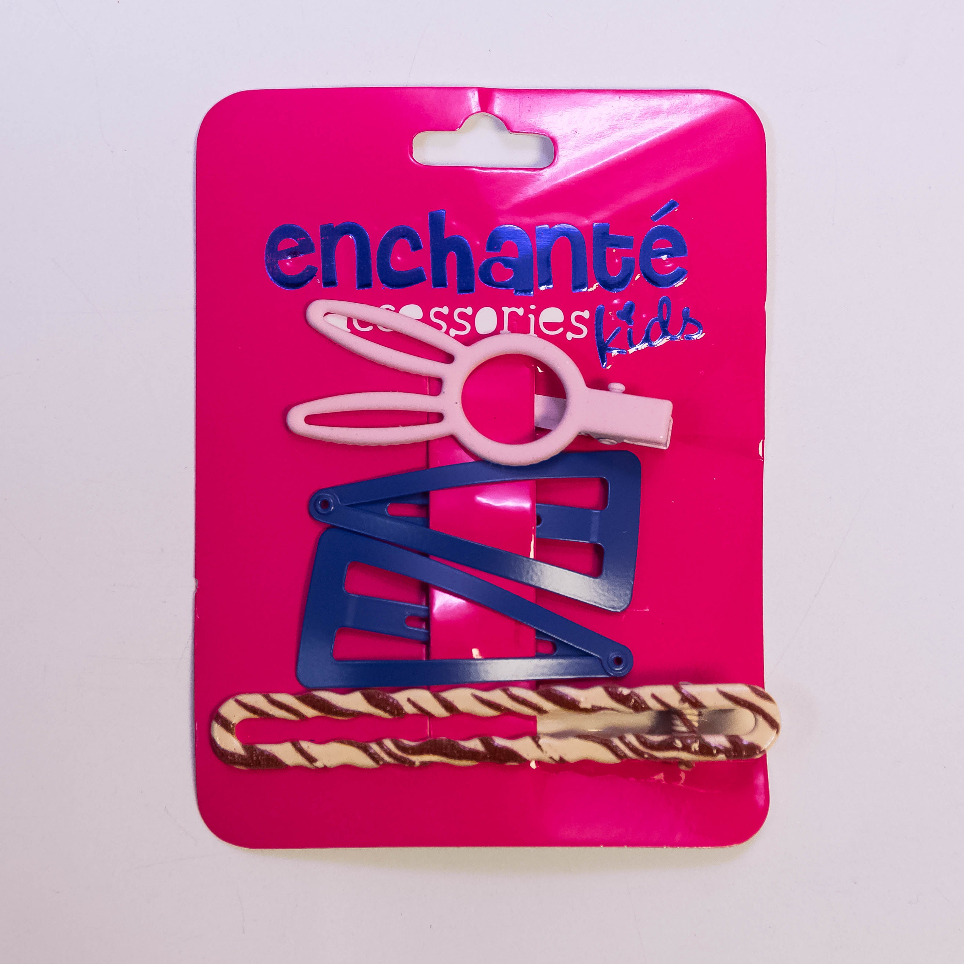 Whimsical Quartet: 4-Piece Metallic Hair Pins Set