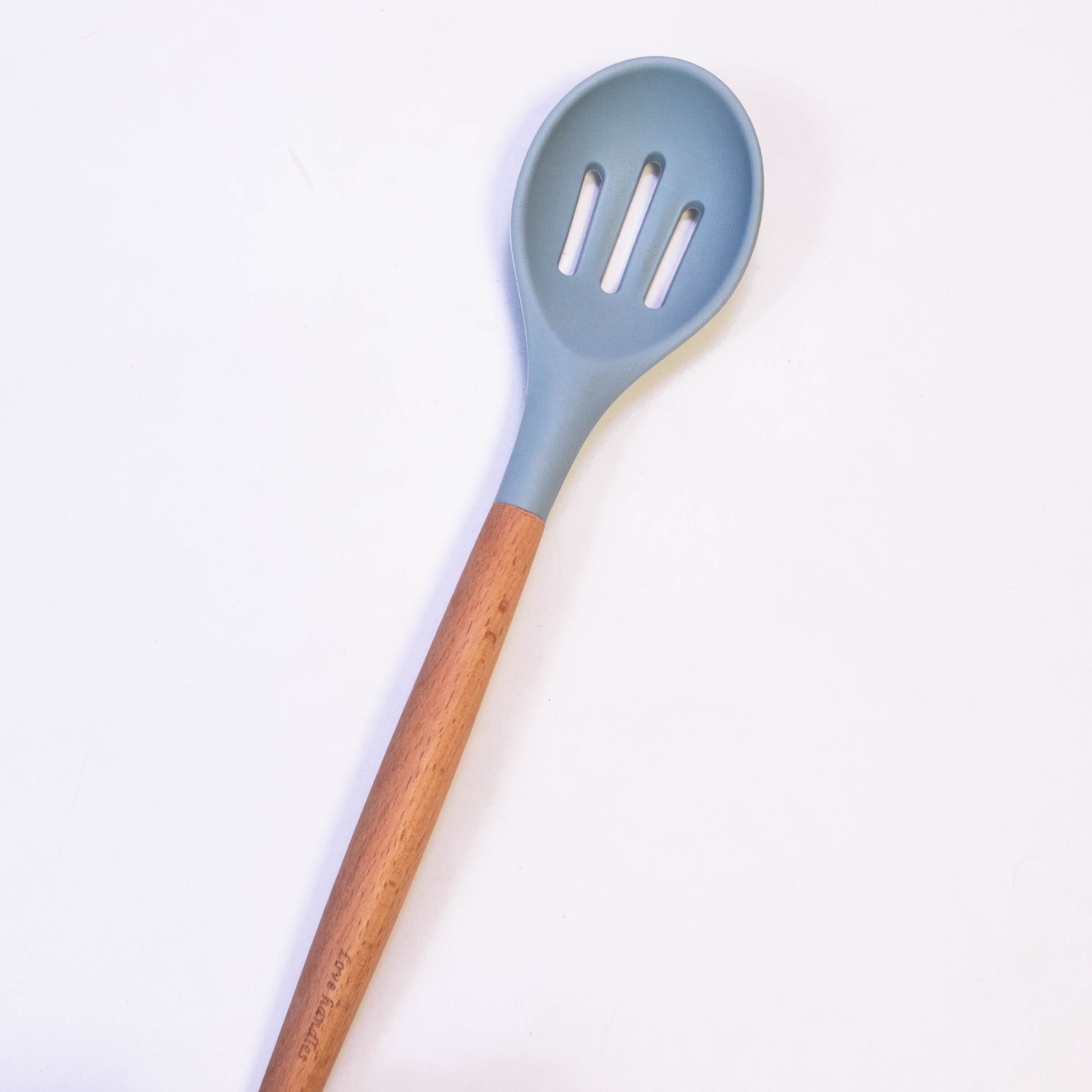 Ultimate Chef Slotted Silicone Spoon with Wooden Handle