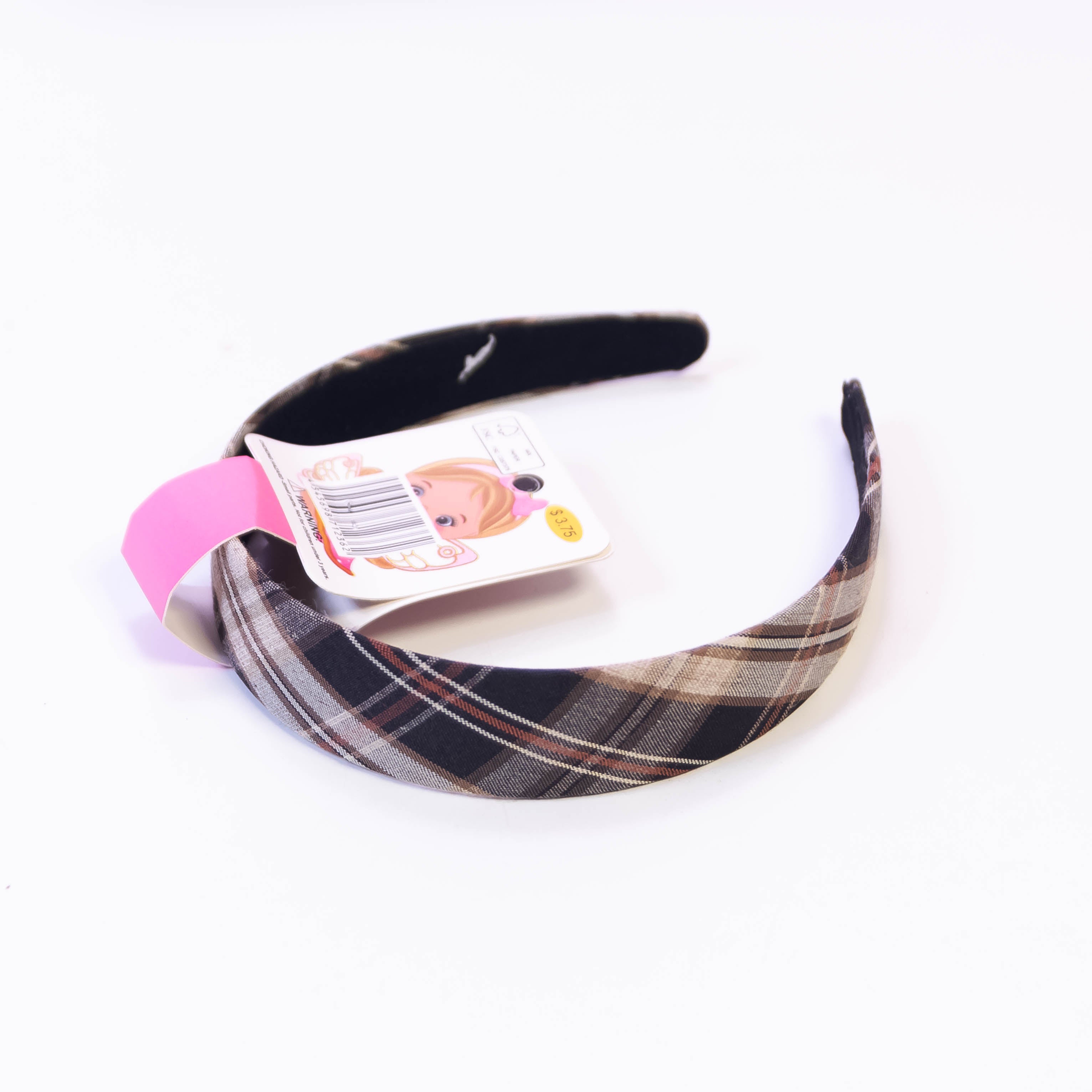 Plaid Check Headband - Chic Padded Style
