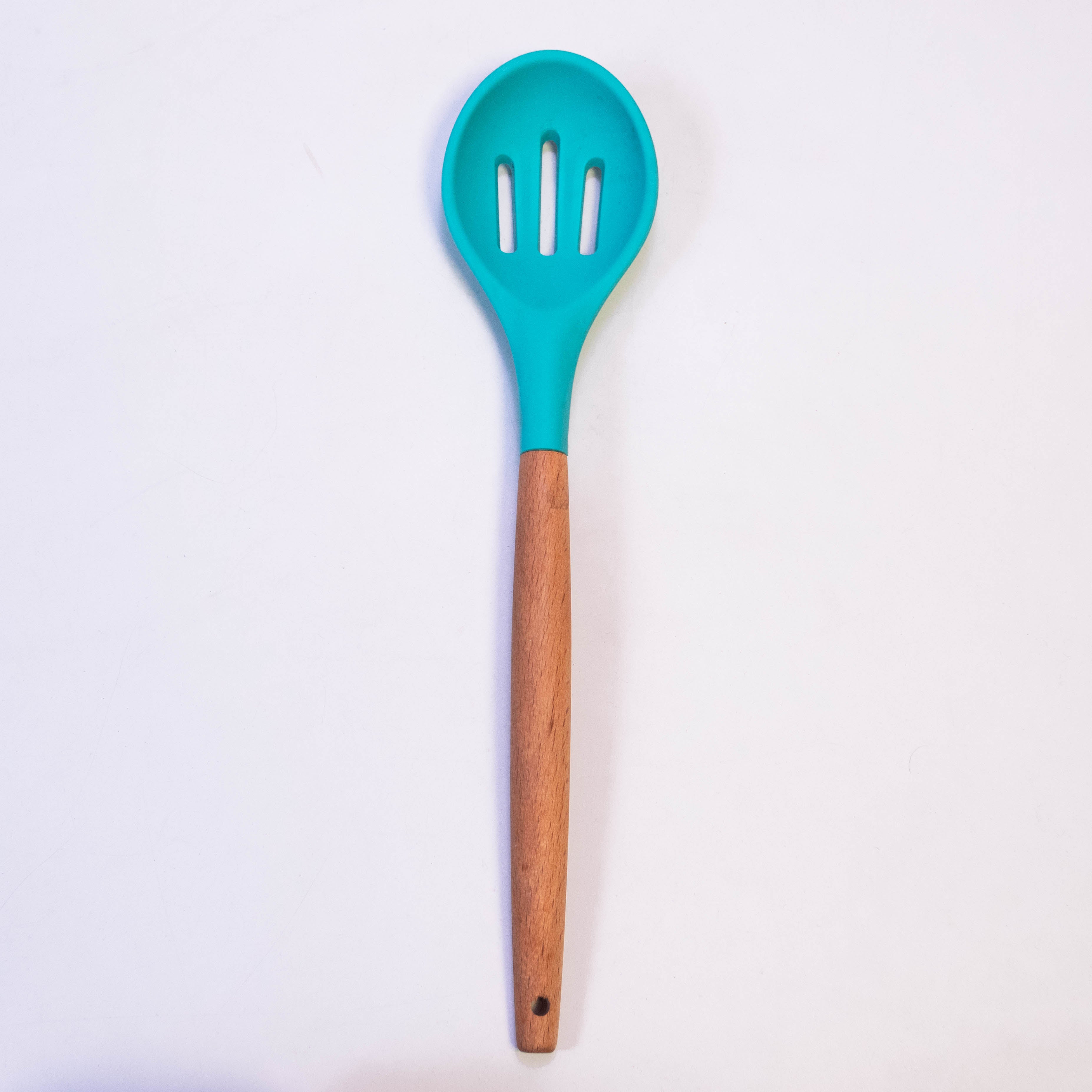 Ultimate Chef Slotted Silicone Spoon with Wooden Handle