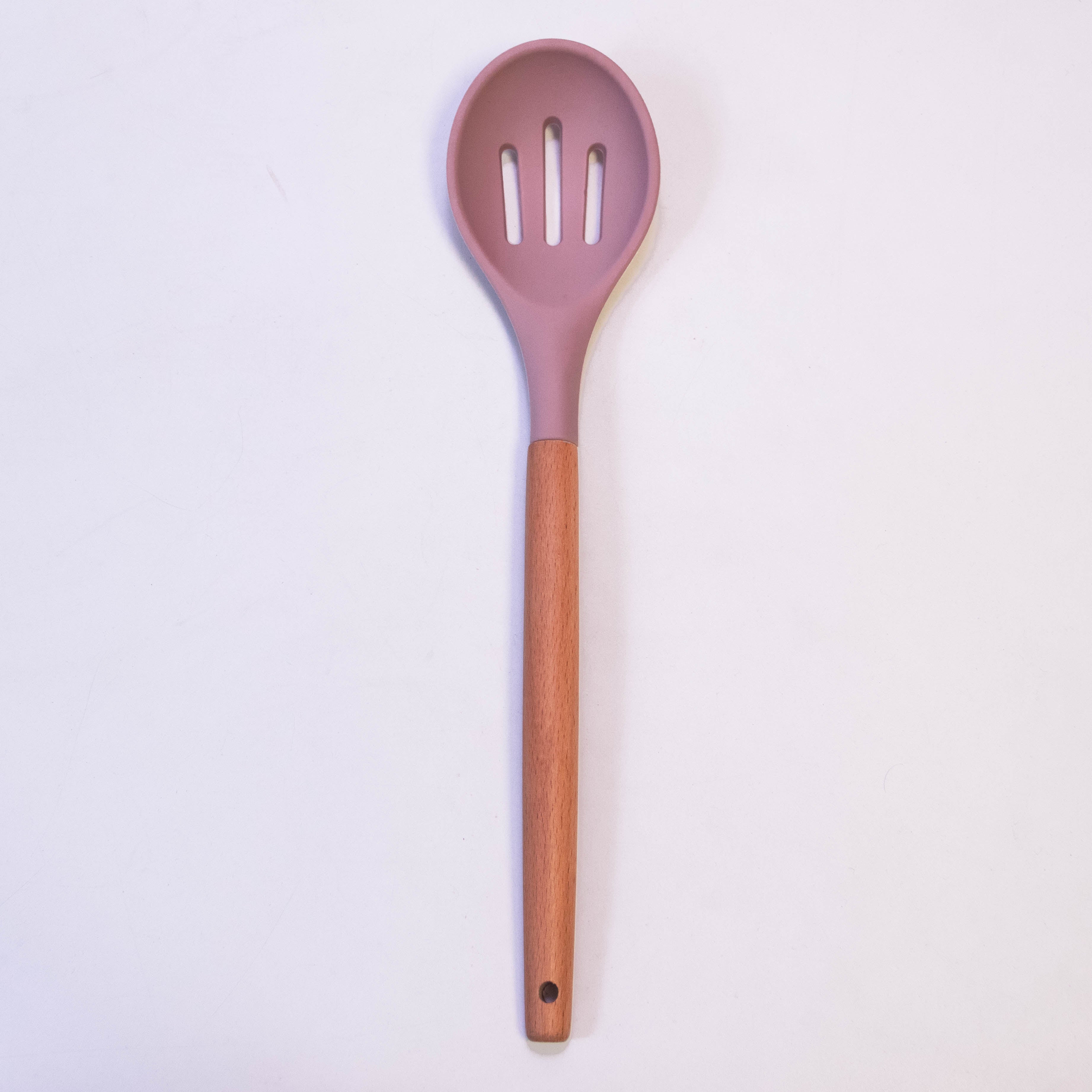 Ultimate Chef Slotted Silicone Spoon with Wooden Handle
