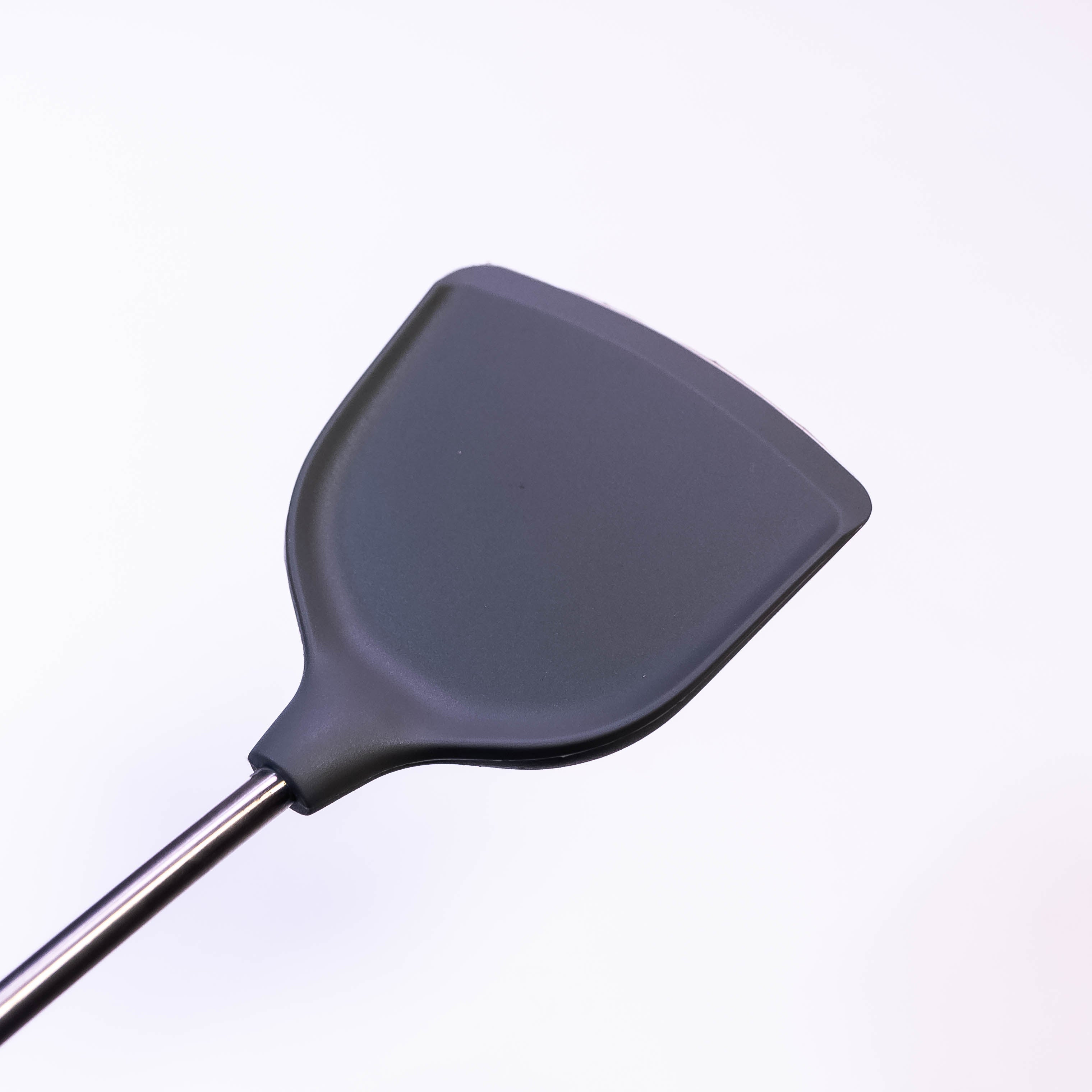 Silicone Turner Spatula with Stainless Steel Handle and Silicone Grip