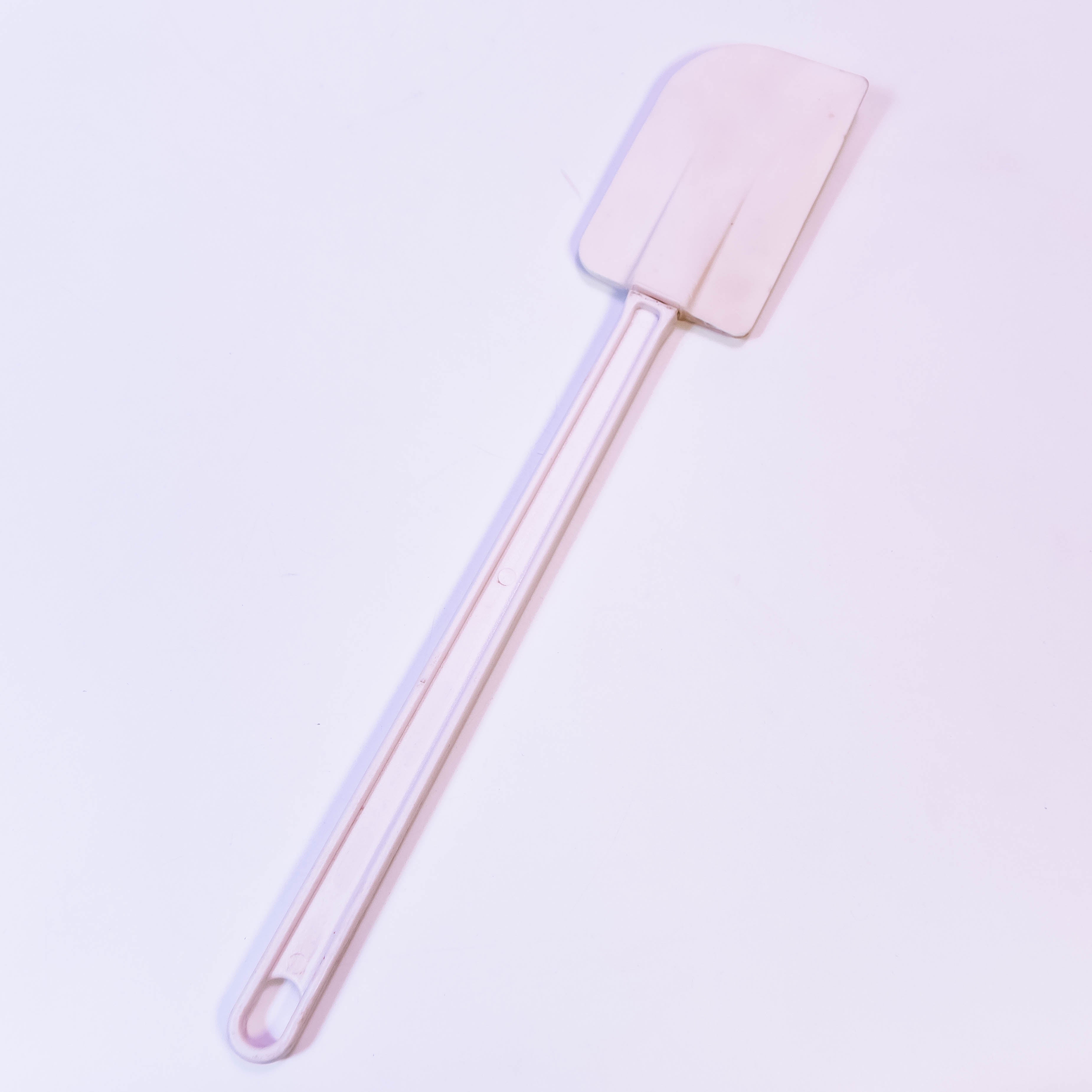 Long Beige Silicone Spatula with 16-Inch Handle