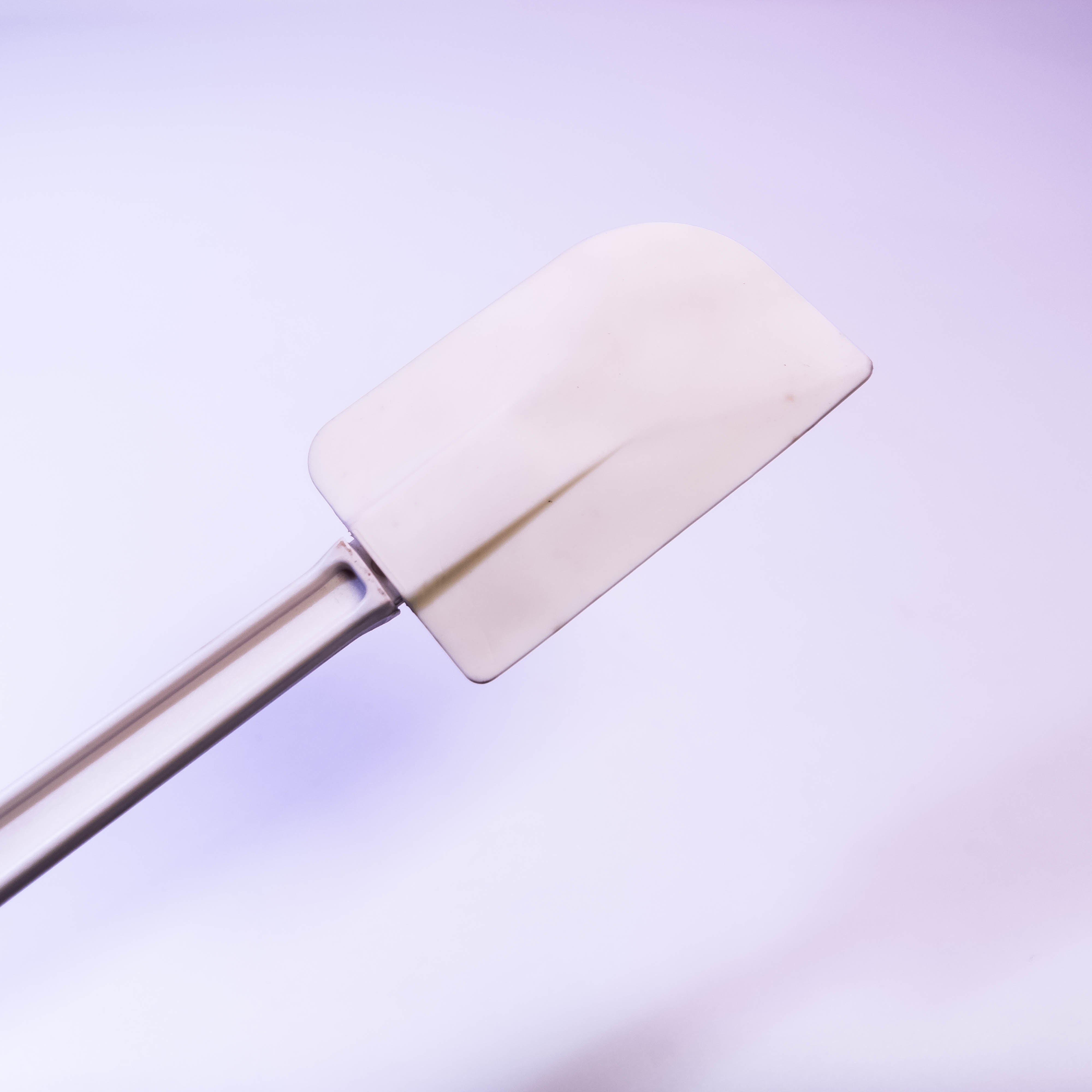 Long Beige Silicone Spatula with 16-Inch Handle