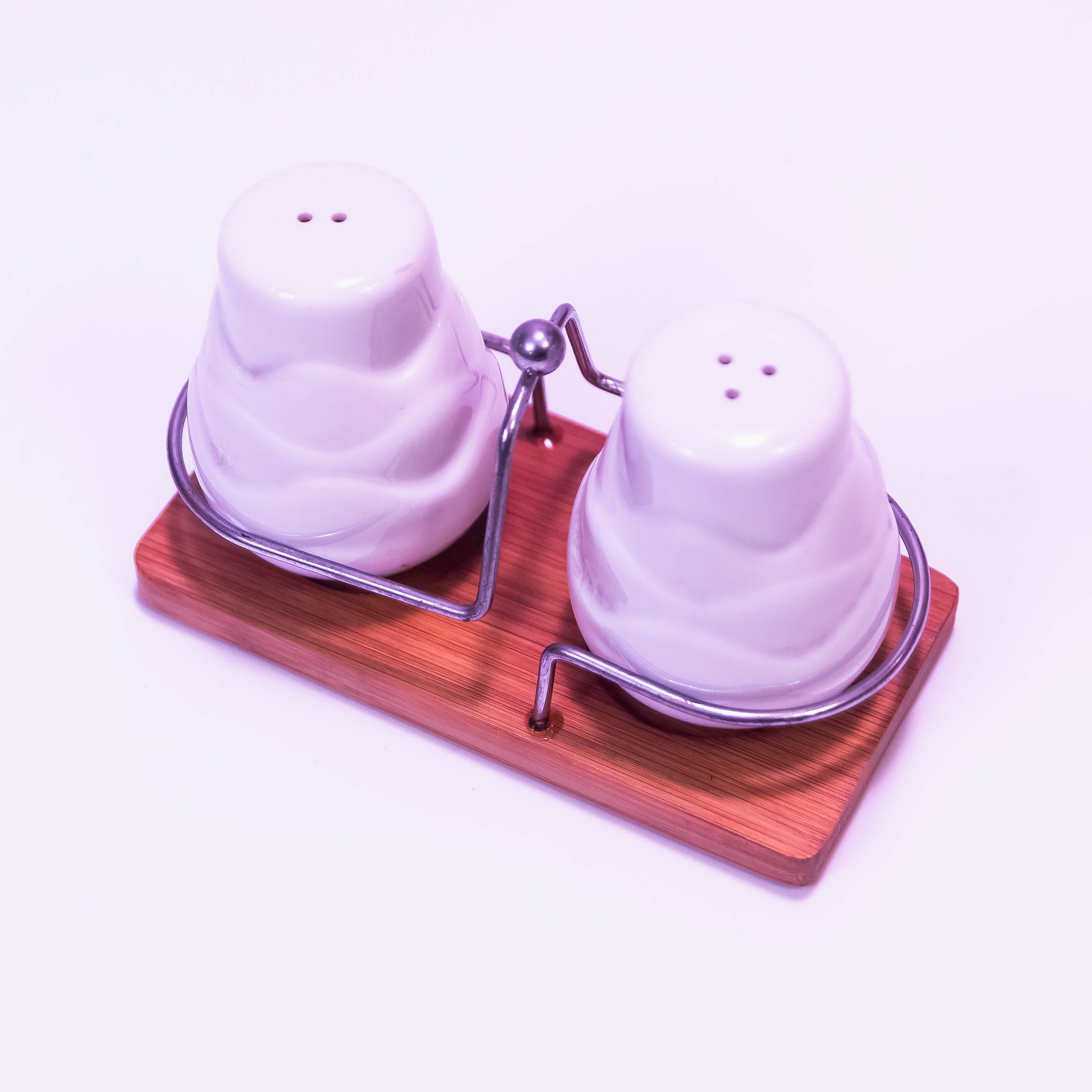 White Oval Shape Salt Box