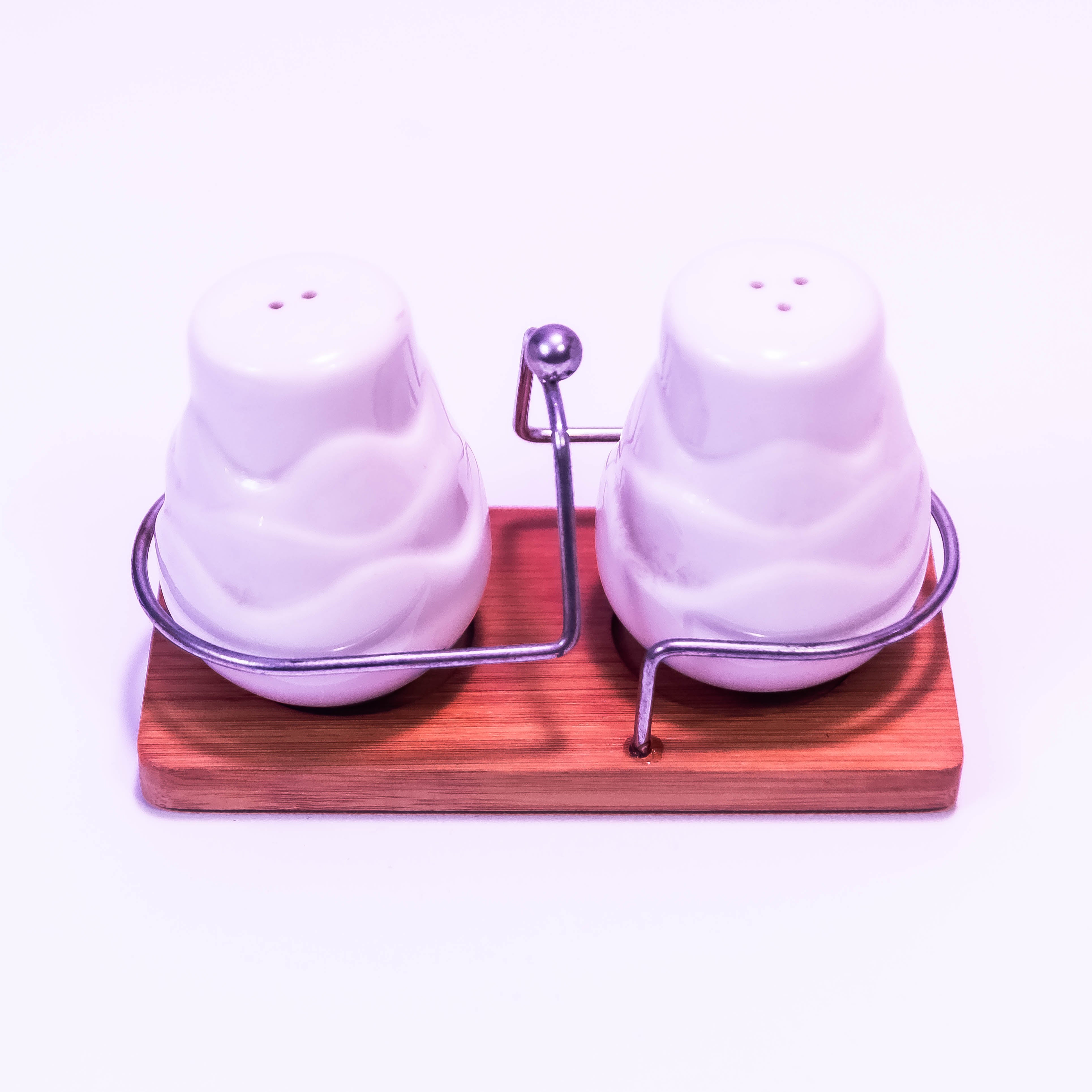 White Oval Shape Salt Box