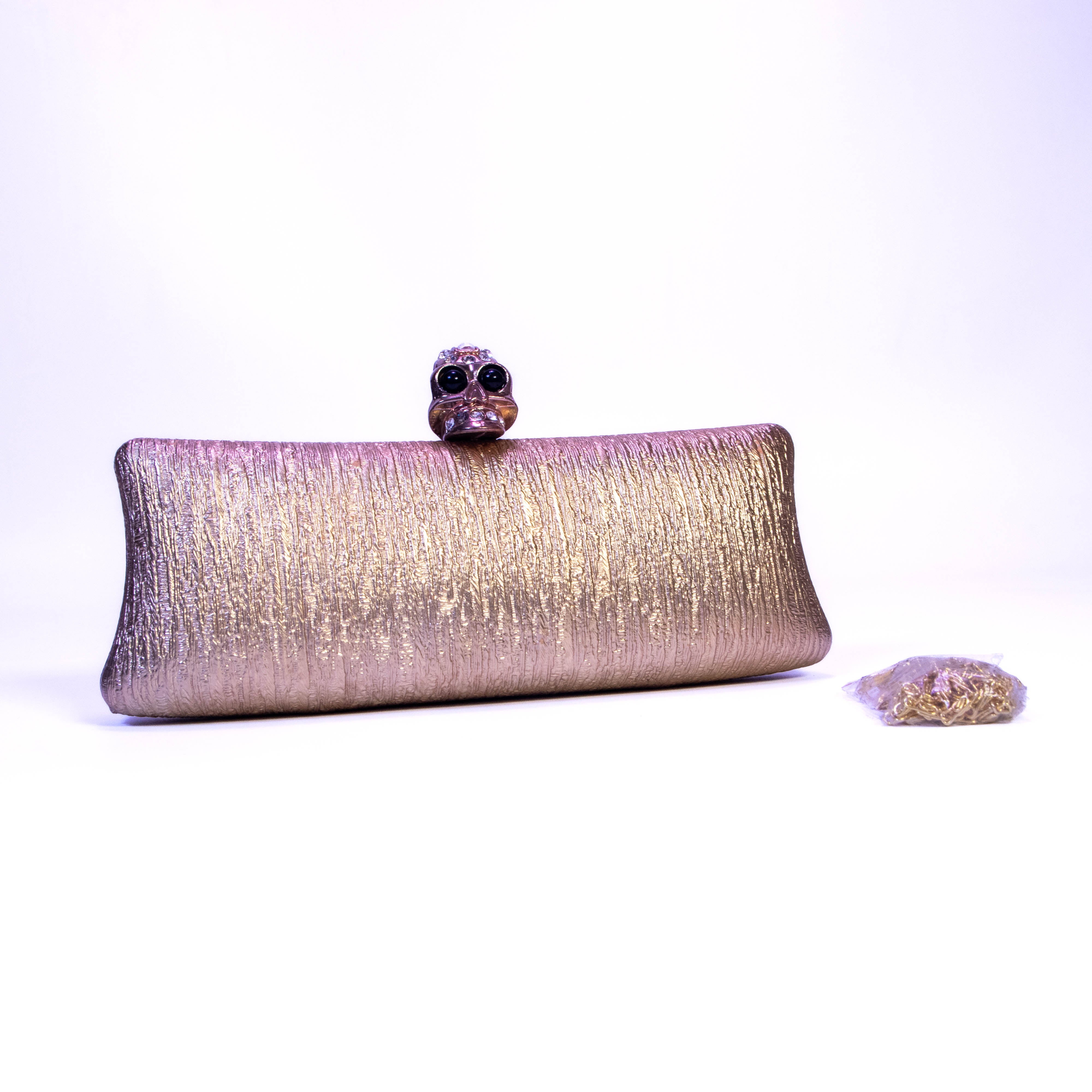 Designer Long Metallic Gold Ladies Clutch: Unleash Your Inner Glamour