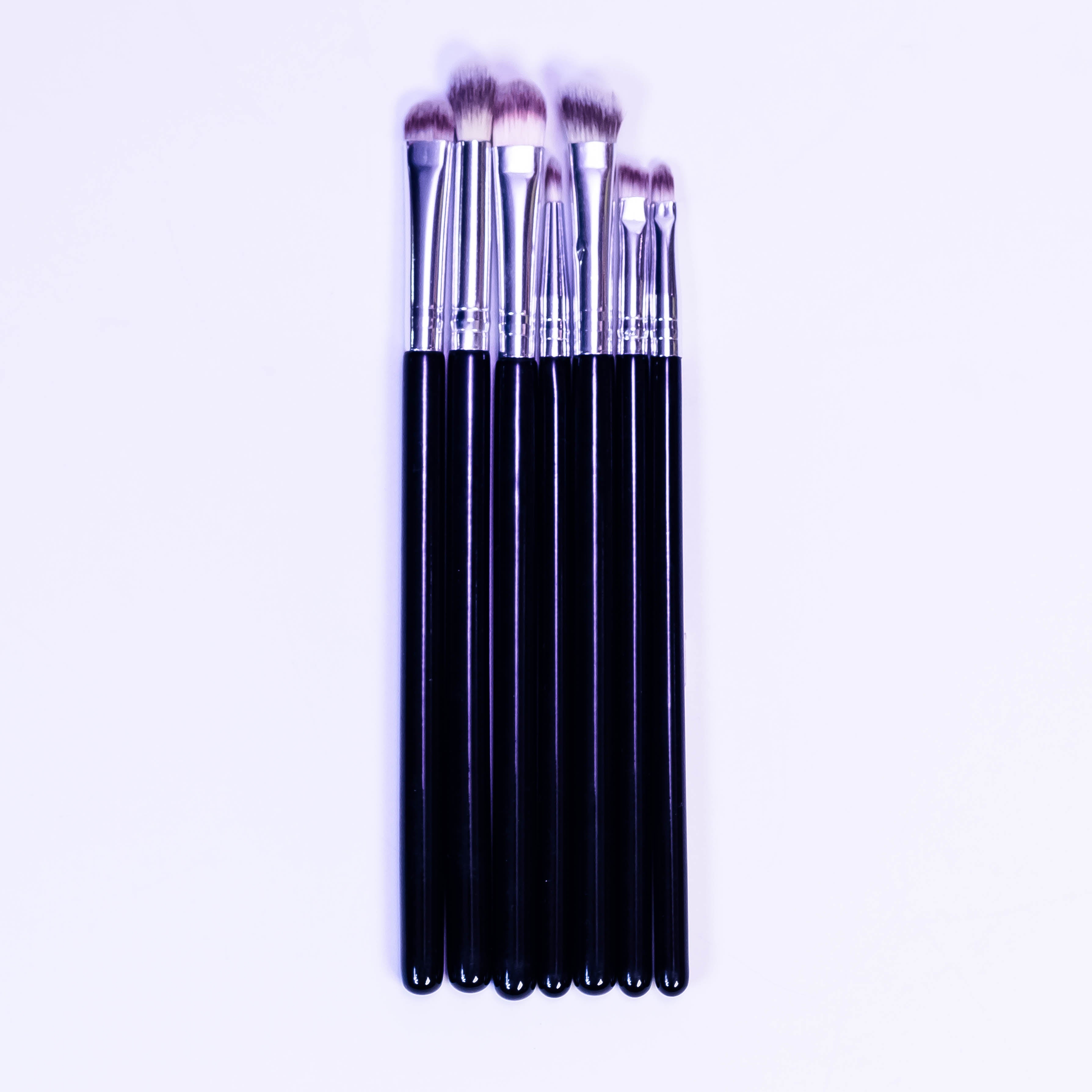 SKINPLUS 7-Piece Black Makeup Brush Set