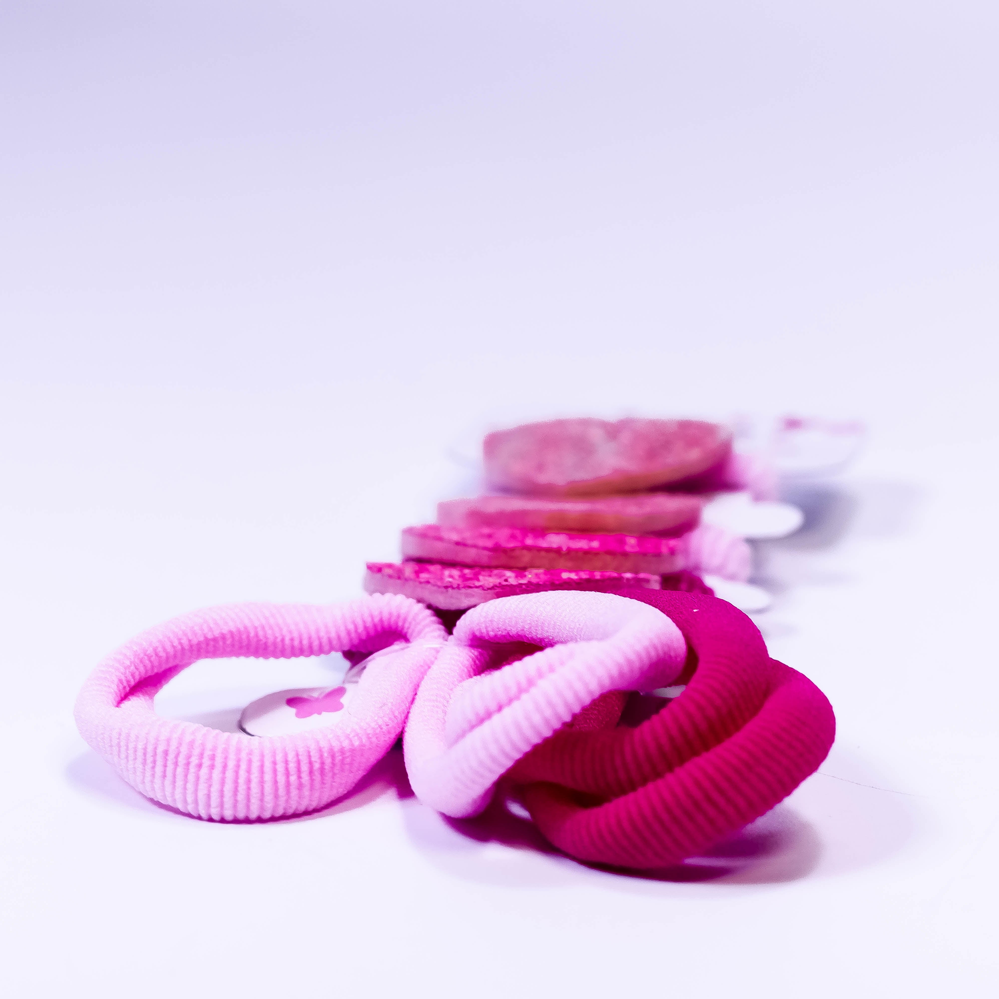 GlamHeart - Heart Shape Glitter Hair Clip with Hair Bands Set