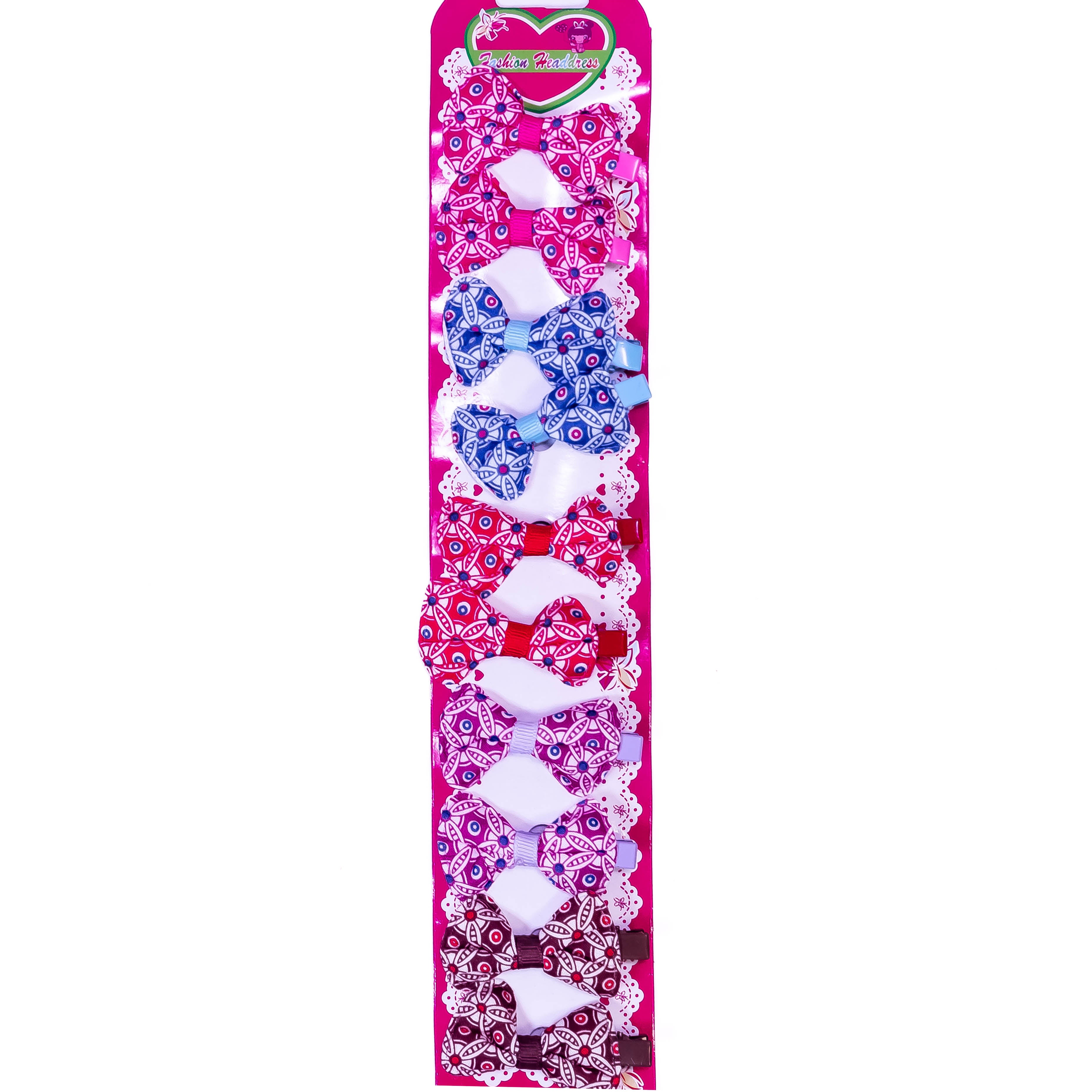 Bow Collection - Pack of 10 Hair Bow Styled Pins