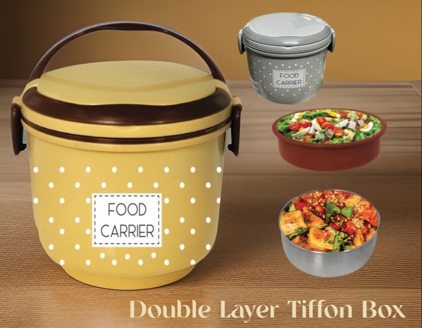 Double Layer Tiffon Lunch BoxFood Carrier.