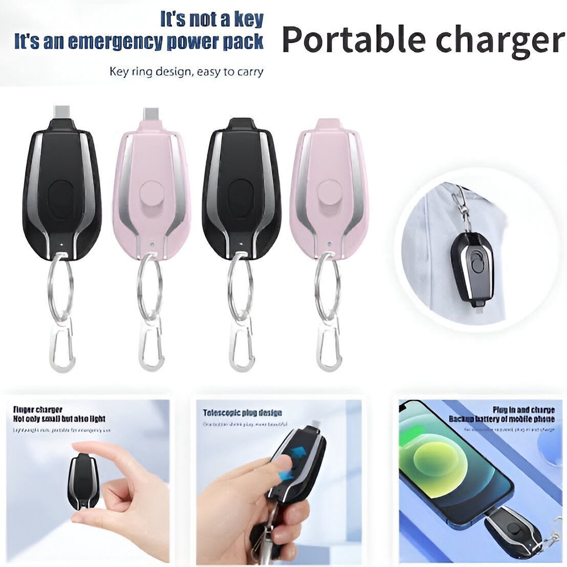 Emergency PowerBank Keychain.