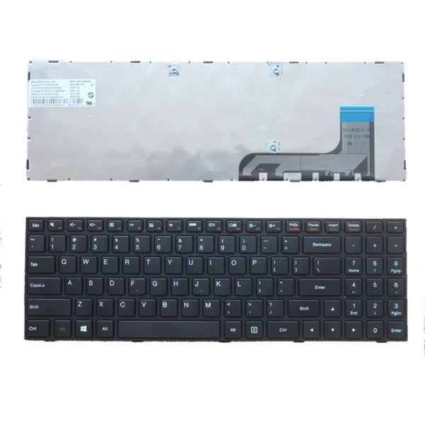 LAPTOP KEYBOARDS, LENOVO KEYBOARDS Keyboard For Lenovo Ideapad 100-15 100-15IBY 100-15IB B50-10 PK131ER1A05 5N20h52634 9z.NCLSN.00U NANO NSK-BR0SN Black US