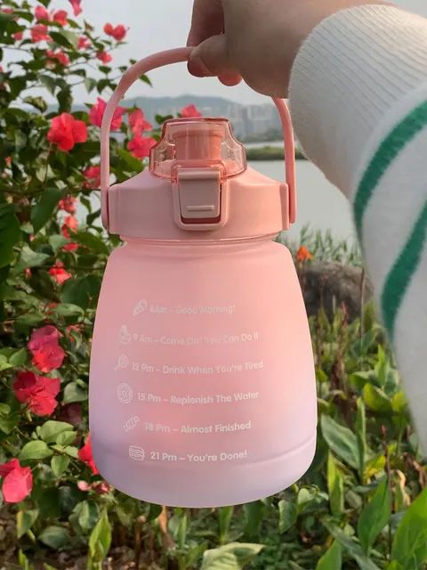 Sleek oval fitness water bottle designed for easy carrying during workouts and outdoor activities